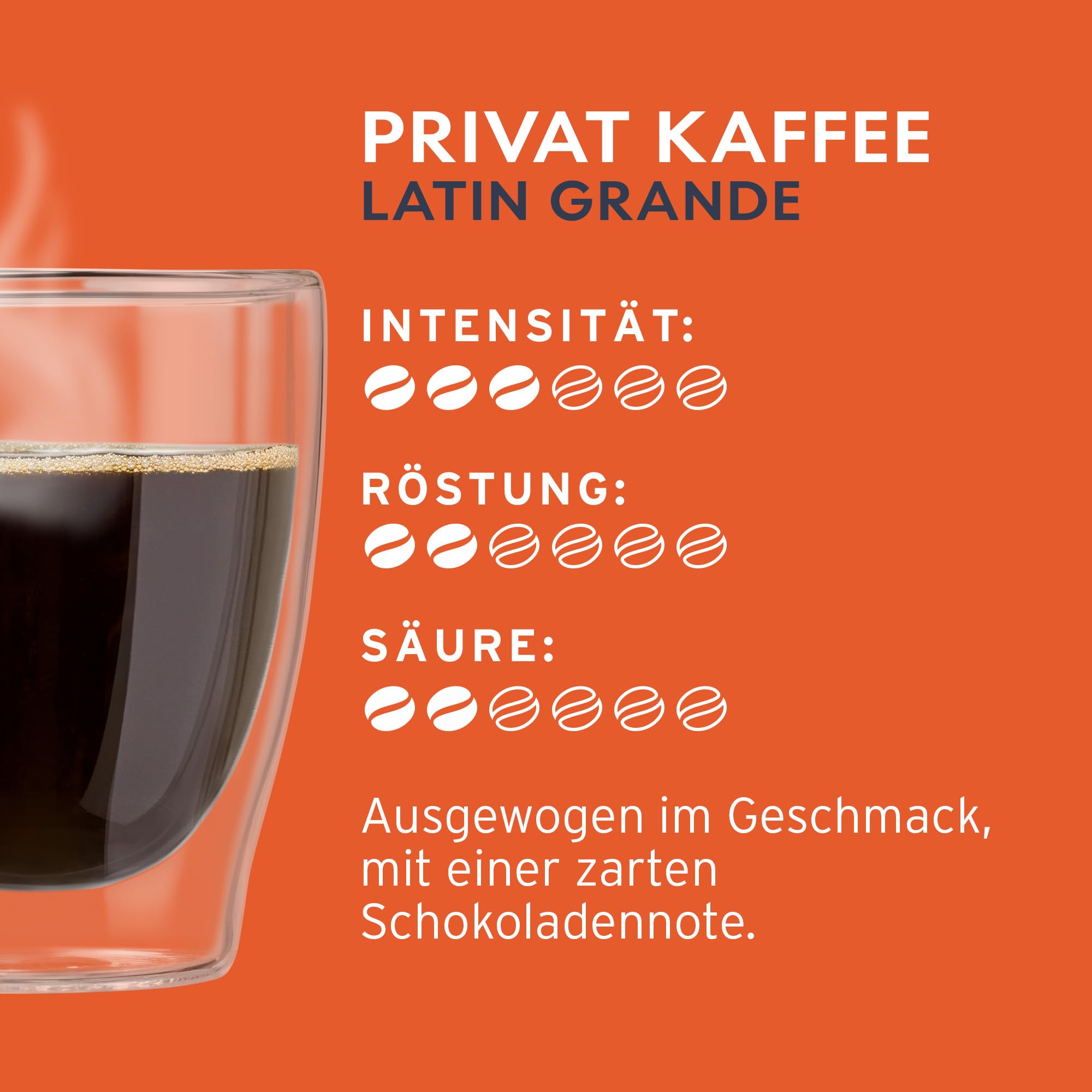 Tchibo Privat Kaffee Latin Grande, Kaffeebohnen, 6x500g