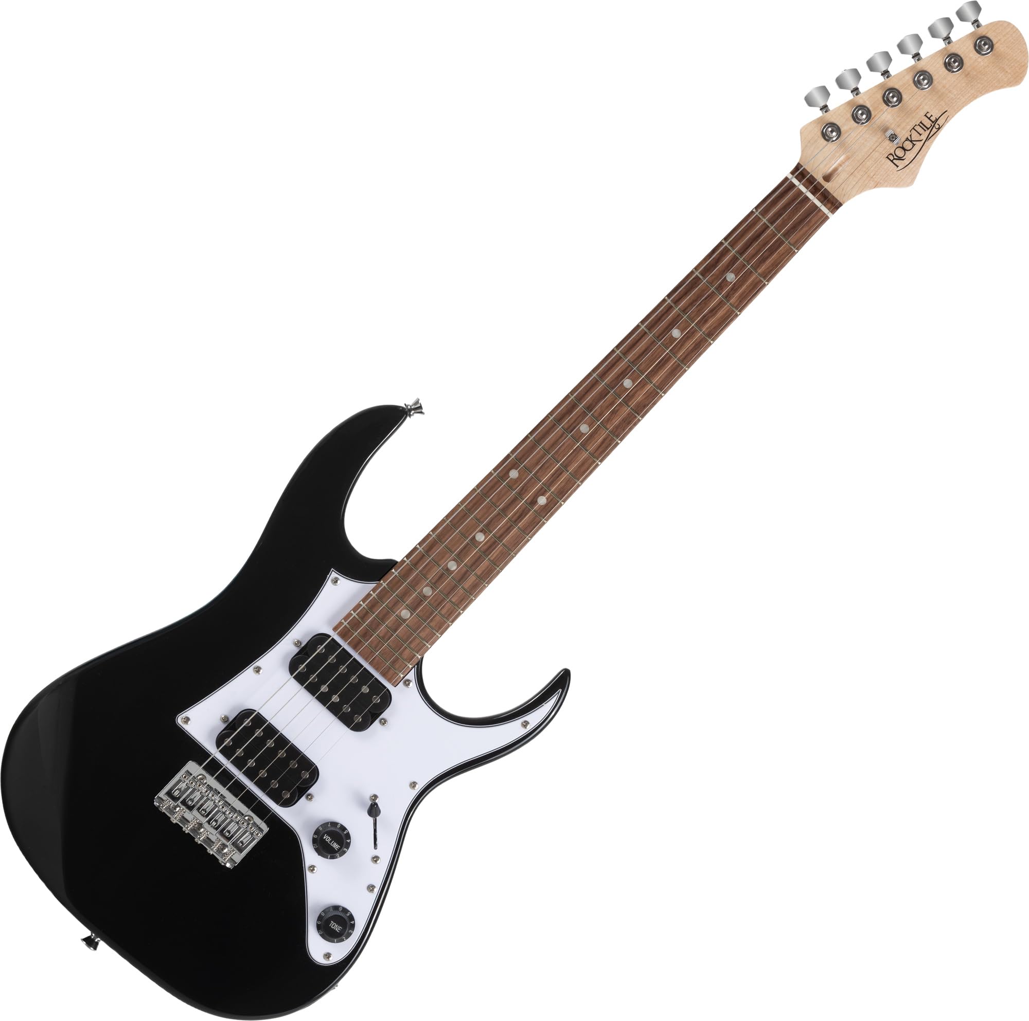 Rocktile Youngster YS-1BK 3/4 Chitarra Elettrica Nera, Generale, Peso: 2 | Modello: YS-1BK, Adatta indicativamente dai 6 ai 12 anni, 7 kg, Numero di corde: 6, Orientamento: Destrimano, Corpo, Manico