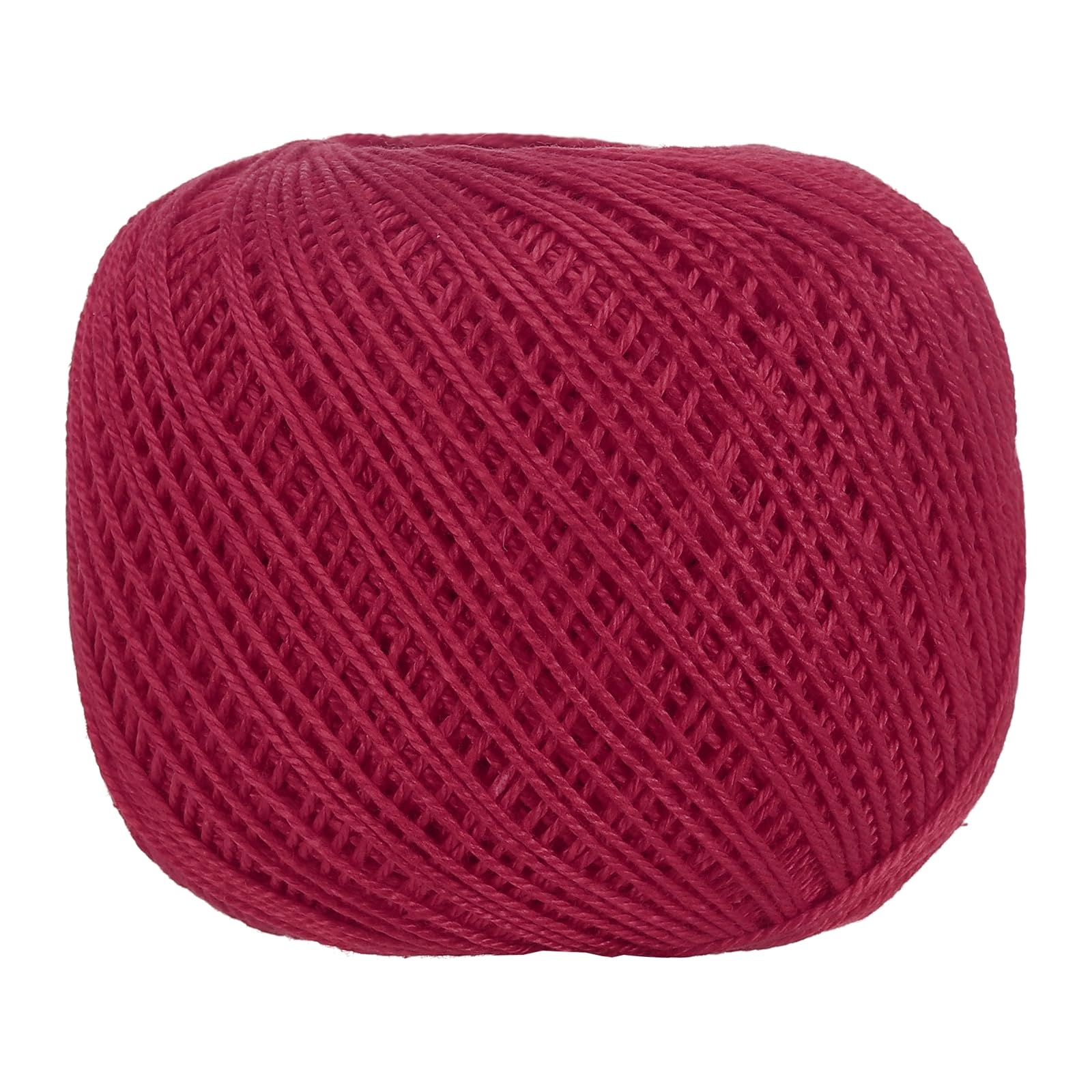 sourcing map 164 Yards Size 3 Deep Red Pearl Cotton Crochet Thread