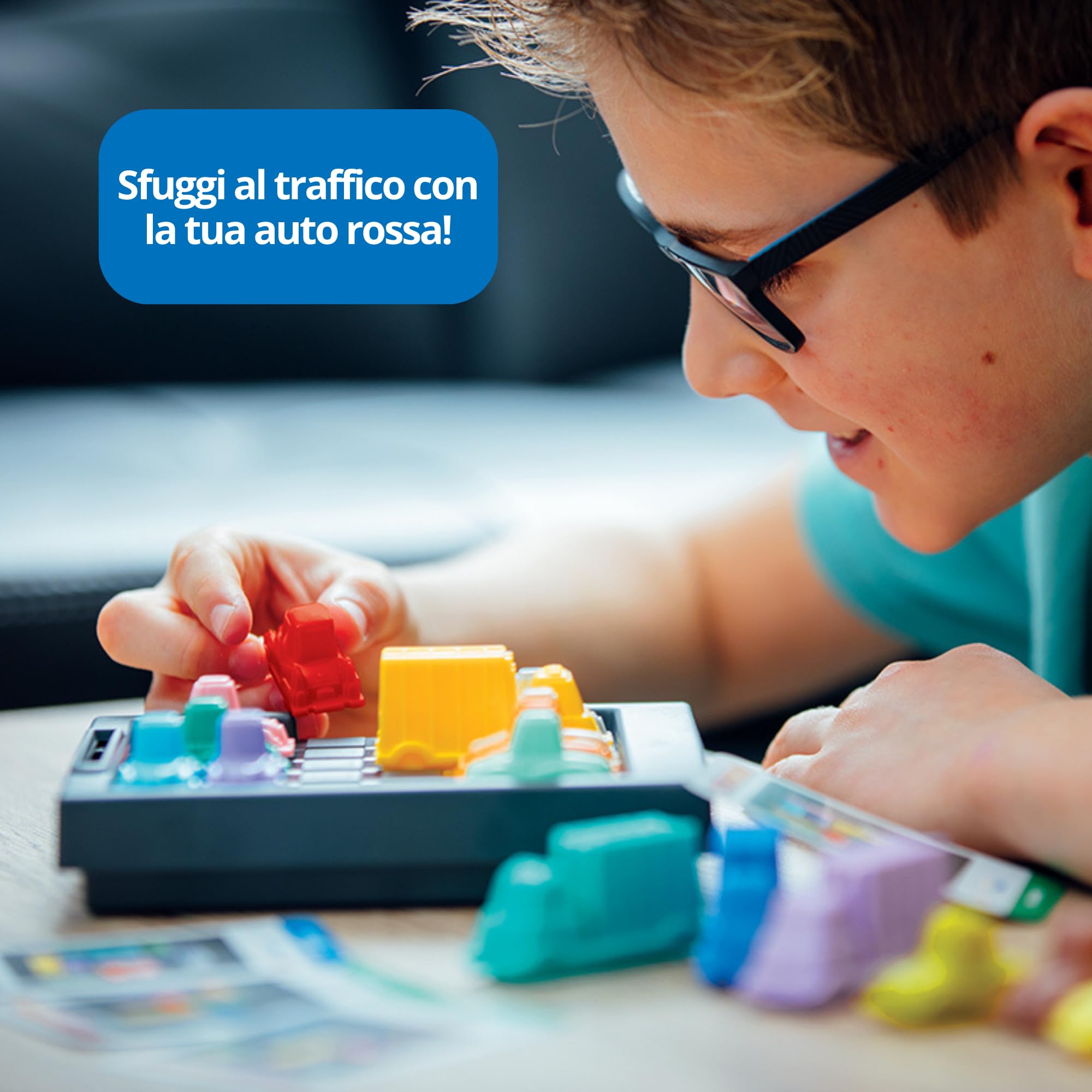 ThinkFun - Rush Hour, Scappa Dagli Ingorghi, Gioco da Tavolo, 1+ Giocatori, Idea Regalo per Bambini e Ragazzi 8+ Anni, Edizione in Italiano