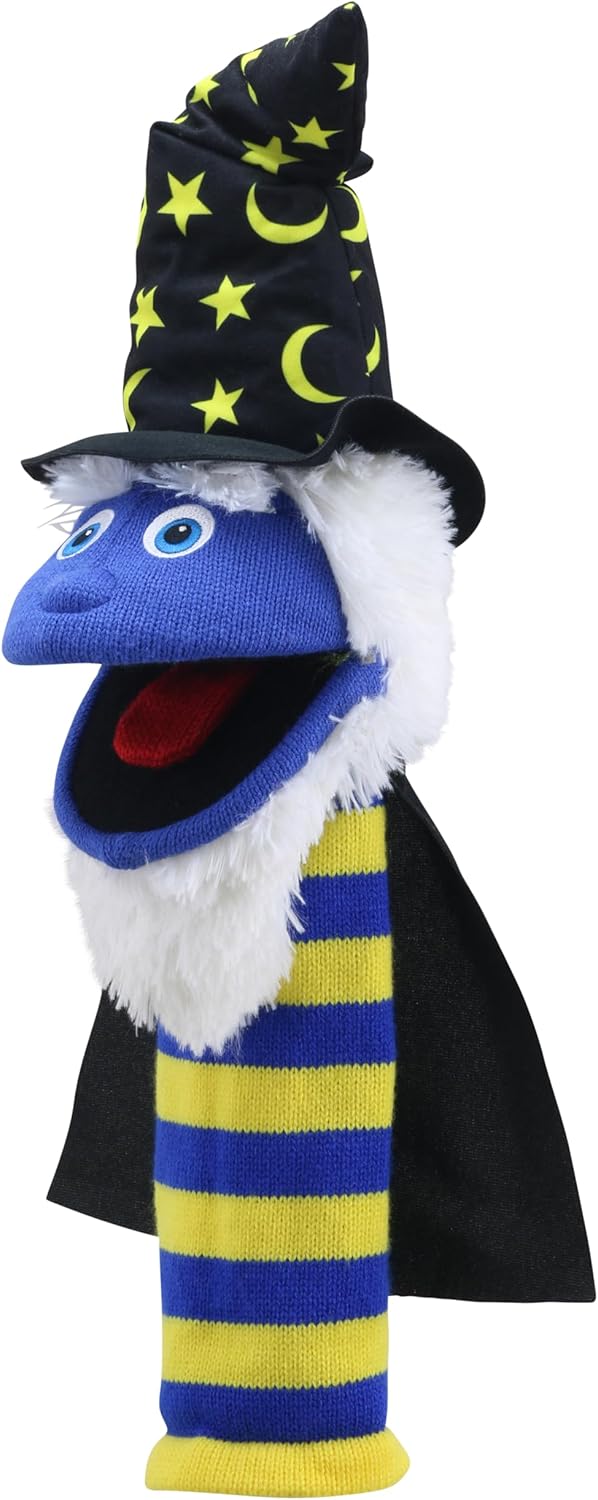 The Puppet Company - Wizard - Fun Knitted Character Sock Puppet - PC007021
