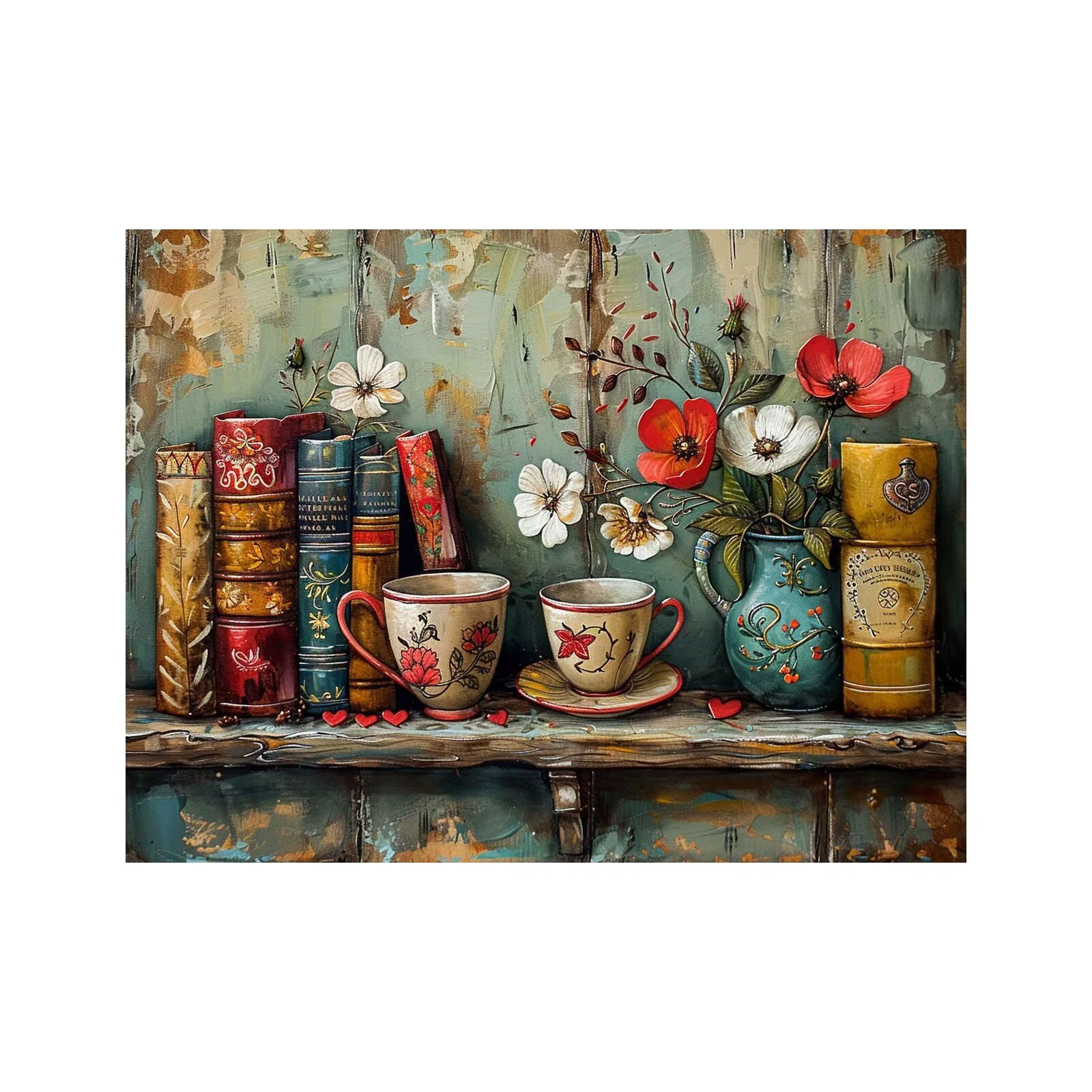 Flower Paint by Numbers for Adults, Painting by Numbers for Adults, Craft Kits for Kids with Book Canvas for Painting 32x24Inches Acrylic Paint Brush for Wall Art Room Decor, Gifts for Women LZYH-2876