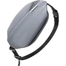 Inateck Sling Bag X, 4L Multi-pocket Crossbody Shoulder Chest Bag with Adjustable Shoulder Strap, Water-resistant Waist Fanny Pack for Men, Women, Travel, Daily Use, Cycling, Hiking, Dark Gray, Large