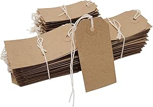 Swift Unstrung Tags Brown Reinforced Card Clothing Parcel Label Gift S Tickets Kraft Price Labelling 70mm X 35 Mm Pack Of 1000 - View #12