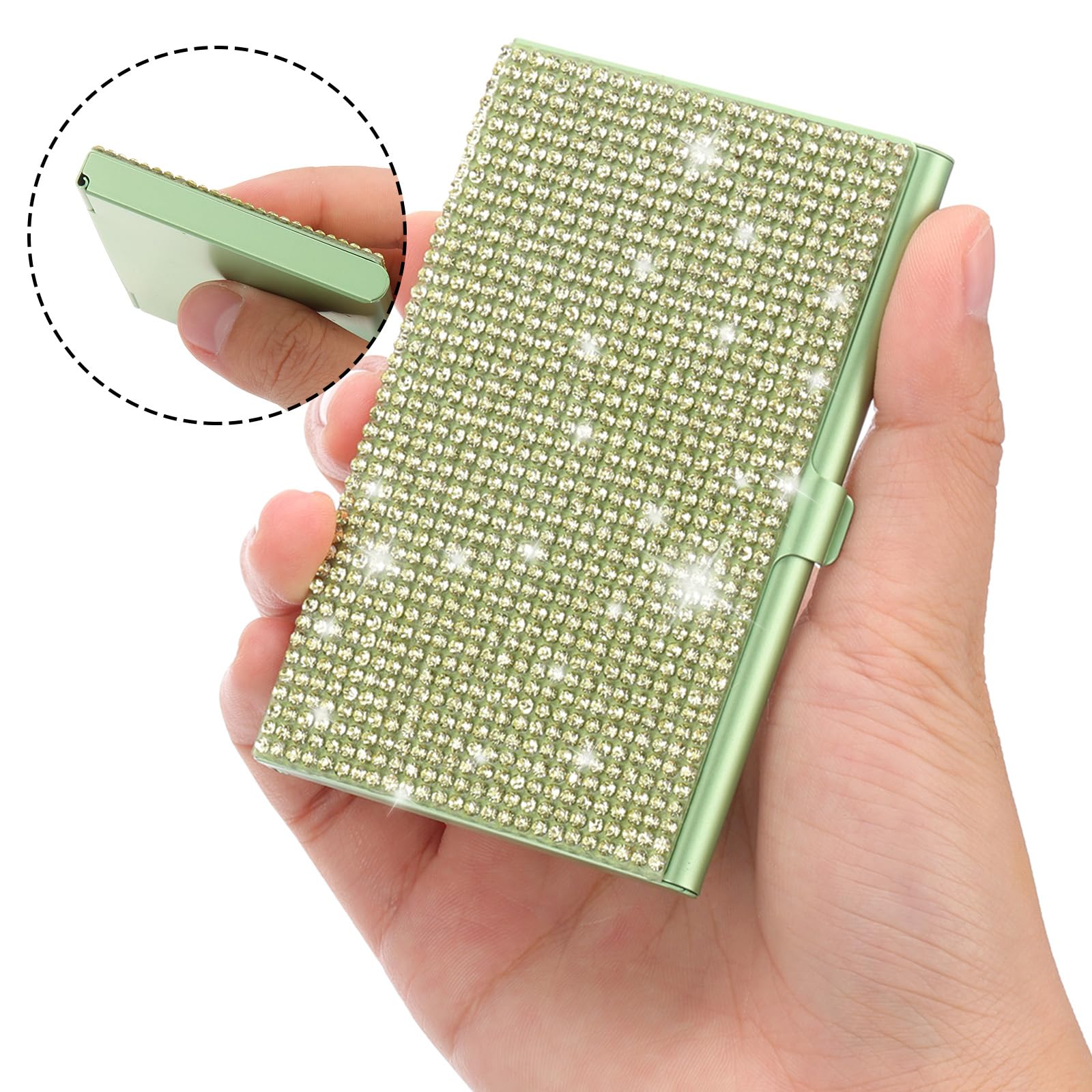 PATIKIL Bling Alloy Business Card Holder - Image 3