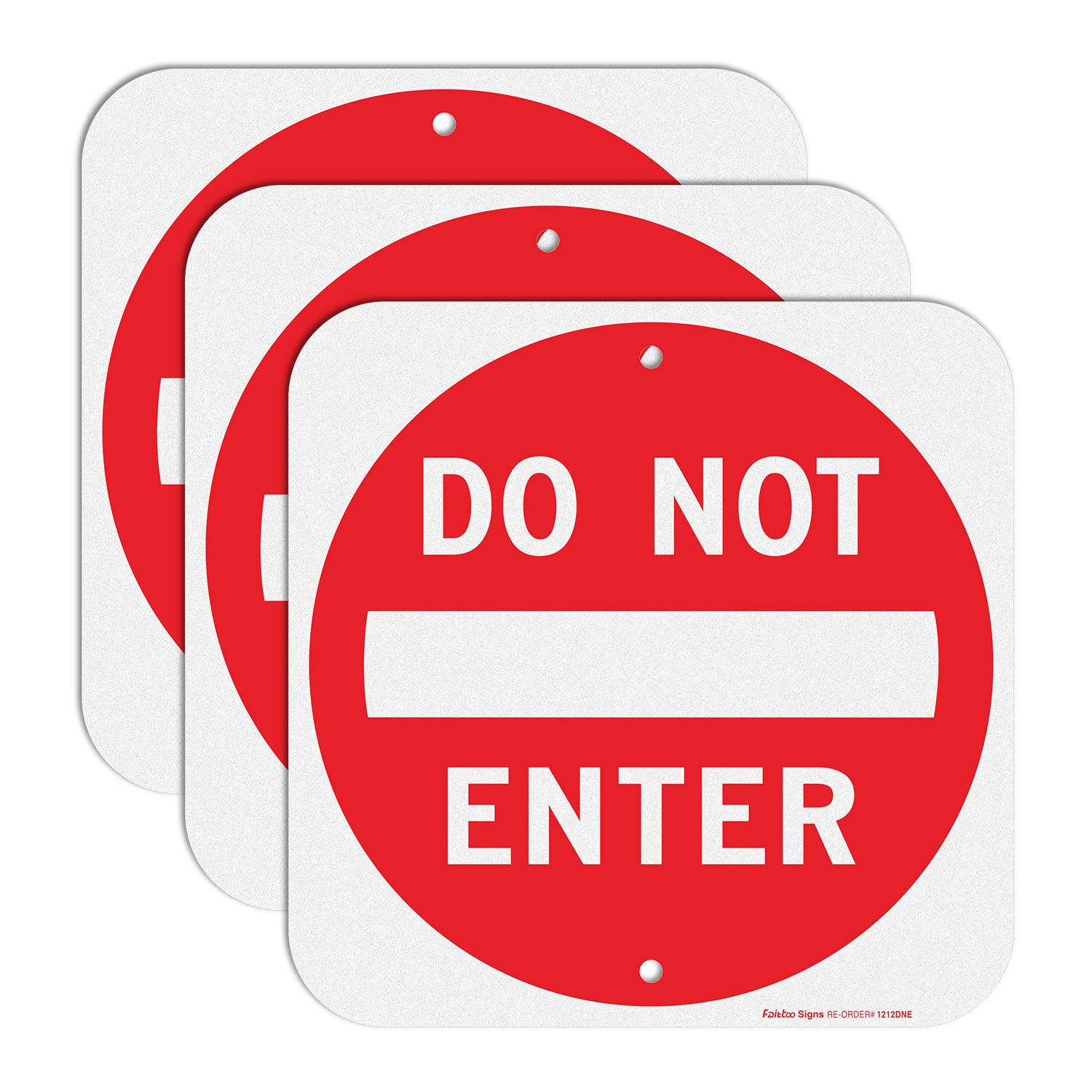 Do Not Enter Sign,24x24 Inches Engineer Grade Reflective Aluminum, Fade/Weather Resistant, UV Protected, Easy to Mount, Indoor/Outdoors Use