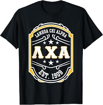 Lambda Chi Alpha Fraternity Lambda Est 1909 T-Shirt