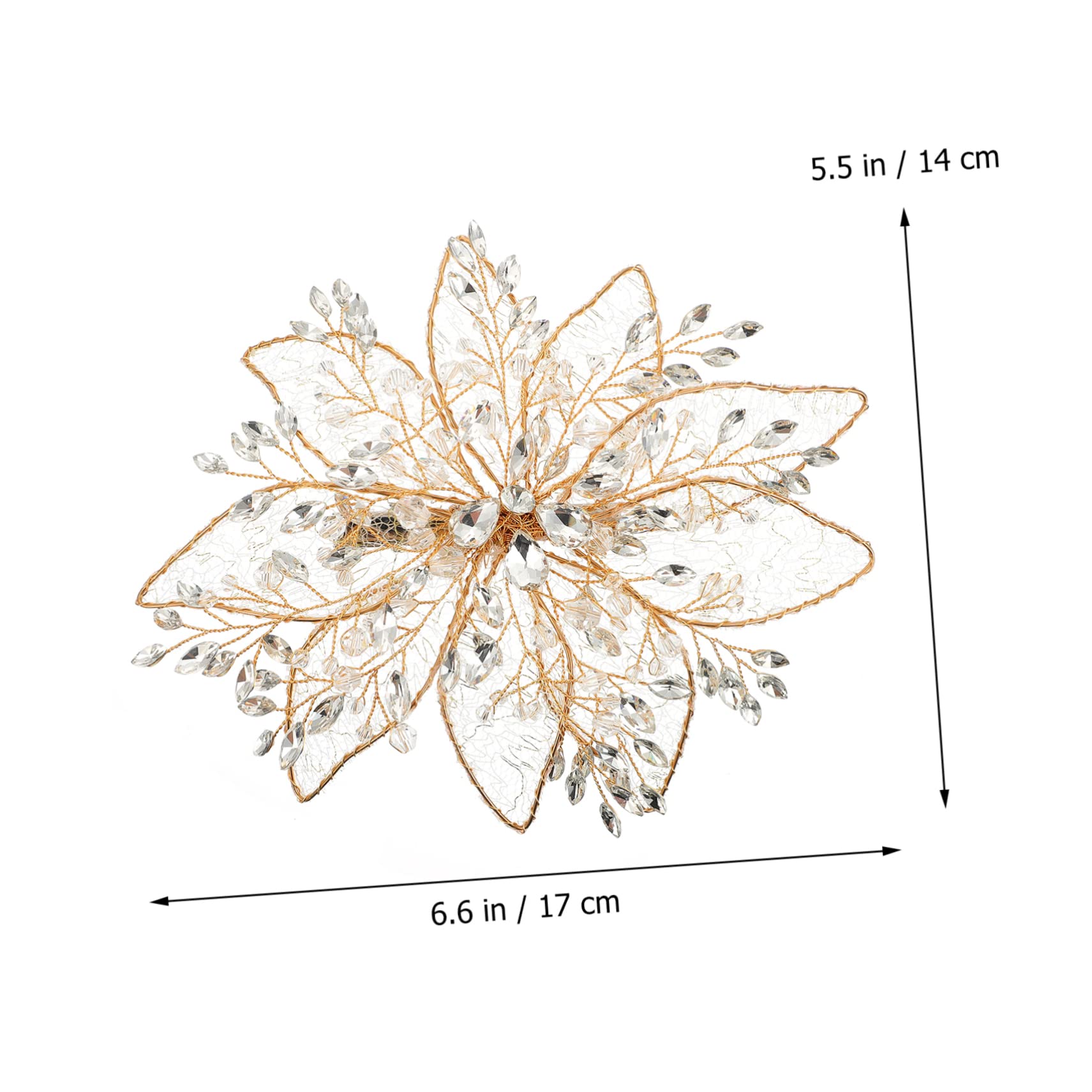 Beavorty 3piezas Elegante Horquilla De Boda Cristales De Rhinestone Accesorio Floral Para Peinados De Novia Clip De Cabello Para Mujeres