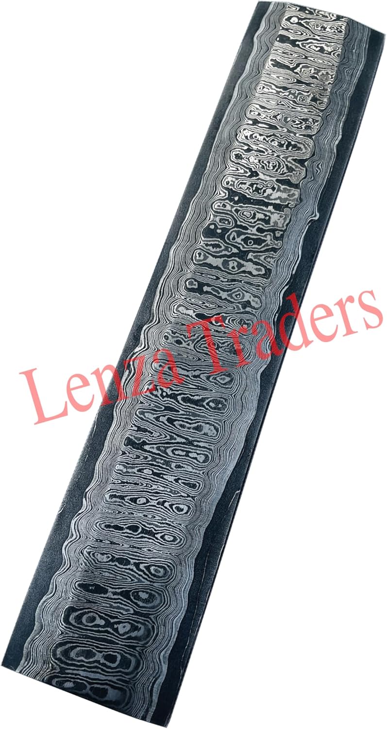 Lenza San Mai Ladder Damascus Bar Billet Ladder San Mai Bar Billet Steel 10"x2"inch Bush Crafts Knife Making Handmade