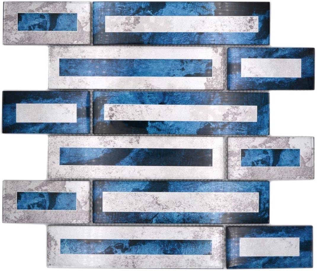 Medio Glasmosaik Fliesen Flip Flop Irisierend - Mosaik Für Wand & Dusche 298x298 Mm