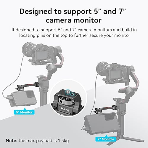 Miniatura 6 de SMALLRIG Montura Ajustable de Monitor de Cámara con Liberación Rápida, Abrazadera NATO, Montaje de Zapata Fría, Diseño Anti-Giro para DJI RS 4