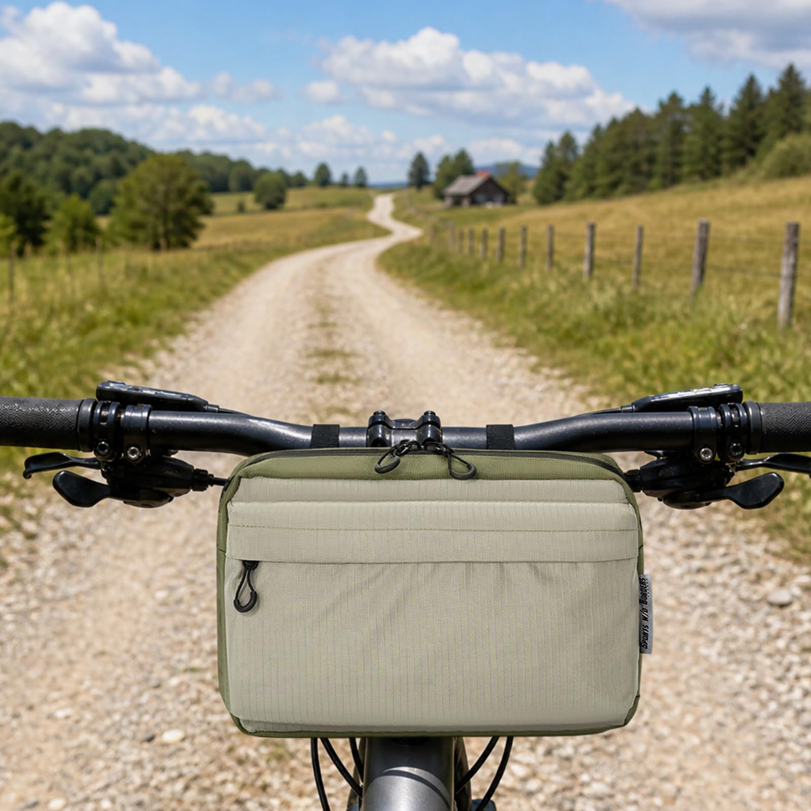 Bolsa para manillar de bicicleta con correa de hombro de nailon, resistente al agua, multifuncional