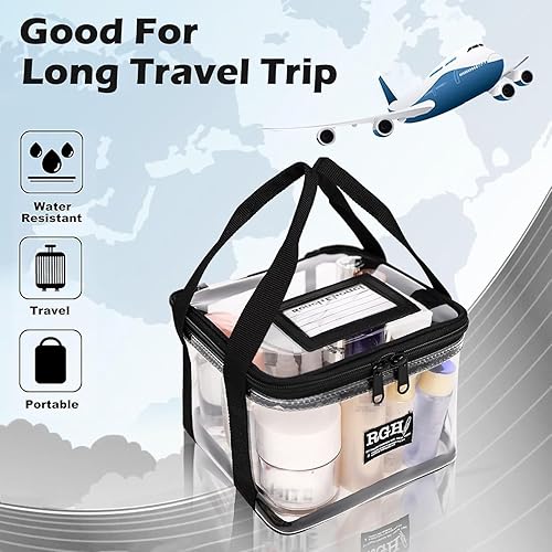 Miniatura 2 de Rough Enough - Bolsa de cosméticos transparente, bolsa de maquillaje grande para bolso, organizador de artículos de tocador para mujeres con