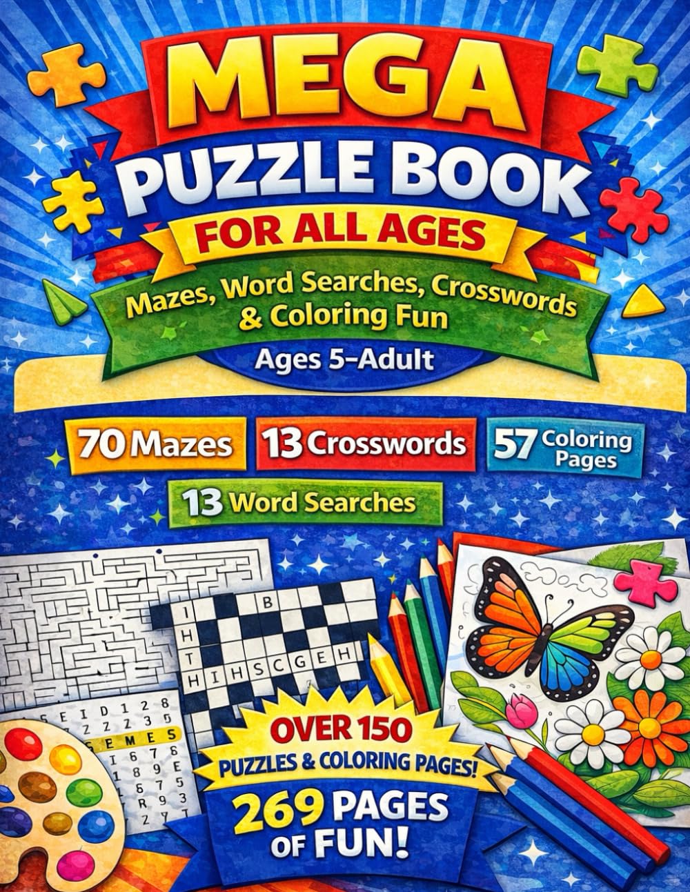 MEGA Puzzle Book: For all ages