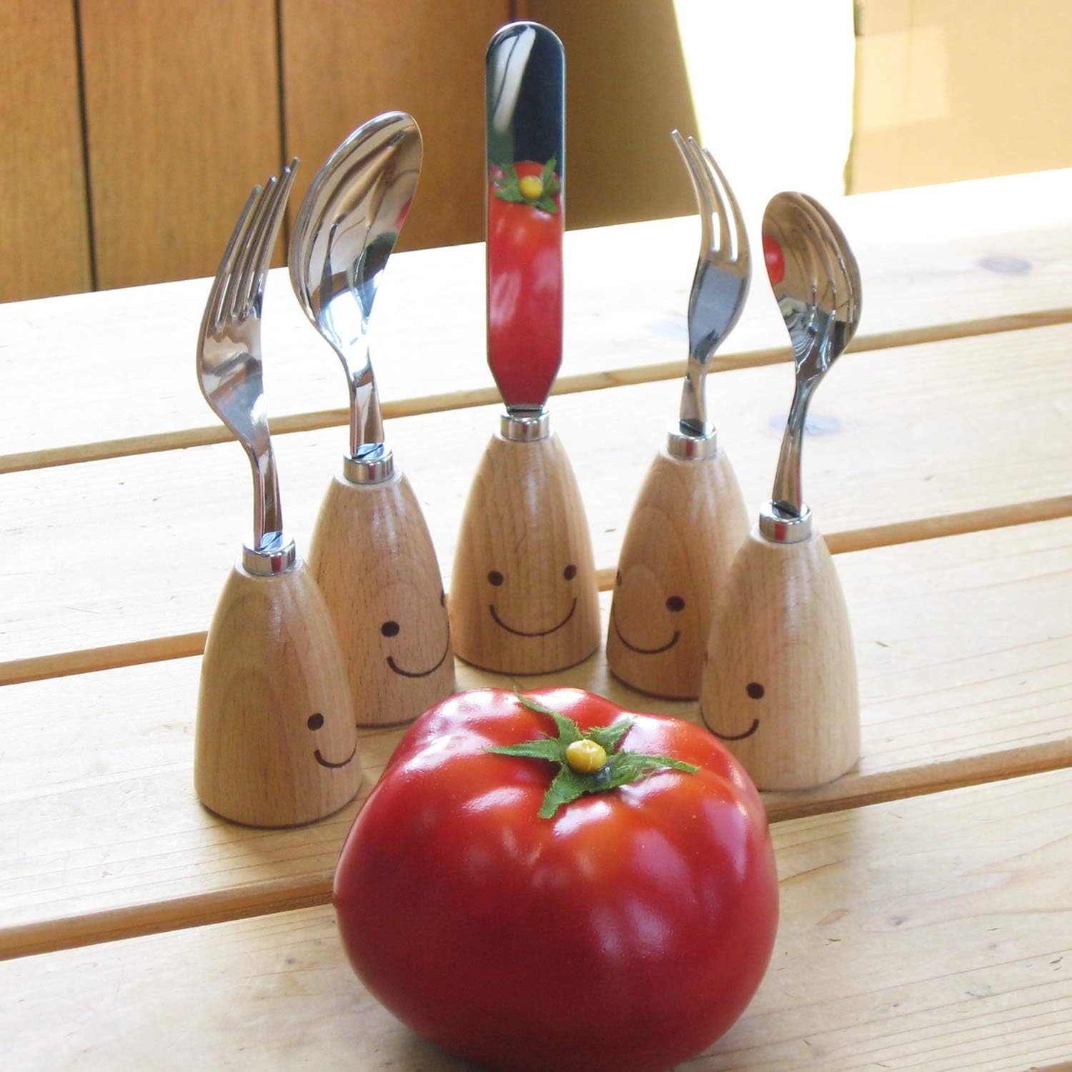 Nagao WY-48 Kitchen Stand, Cutlery Set, 5 Pieces, Spoon, Fork, Butter Knife, Gift Box, Made in Japan