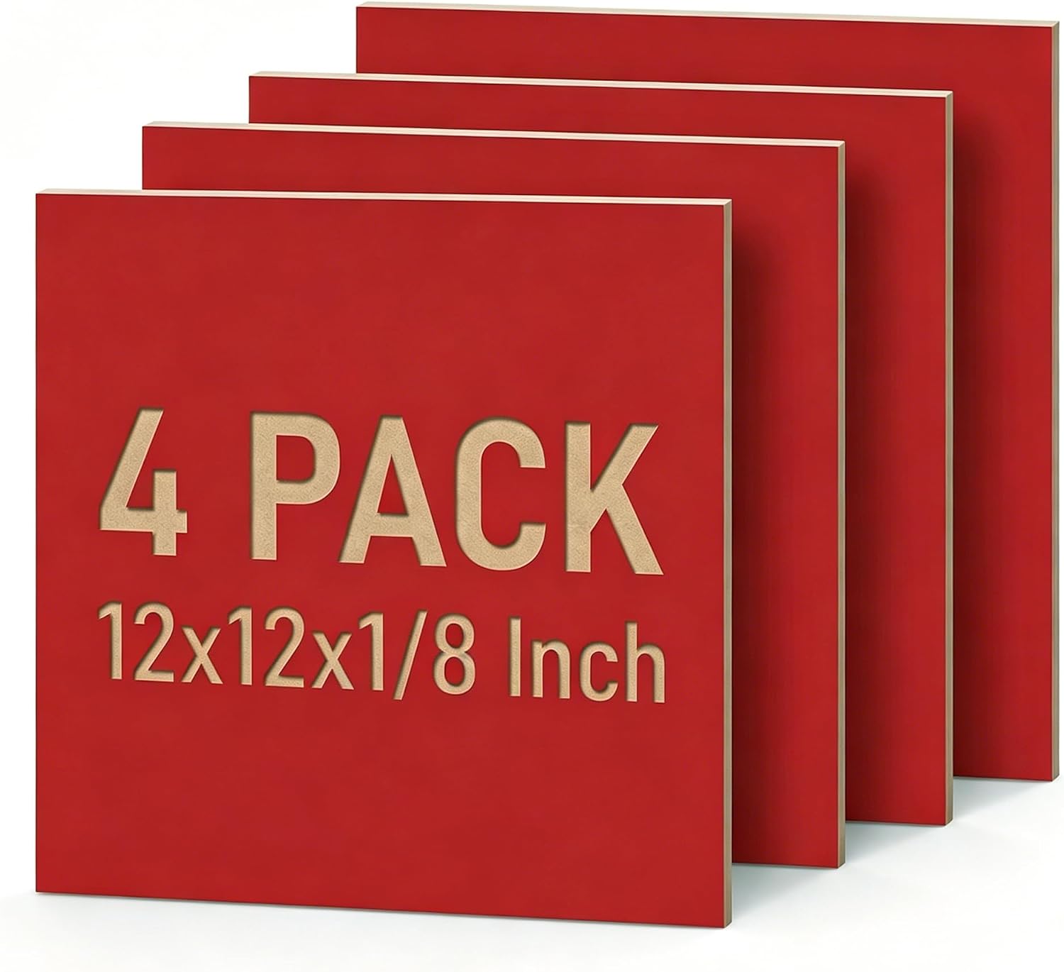 4 Pack White Basswood Sheets for Crafts, 12"x12"x1/8" (3mm) Unfinished Plywood for Laser Cutting & Engraving, DIY Ornaments & Architectural Models image 5