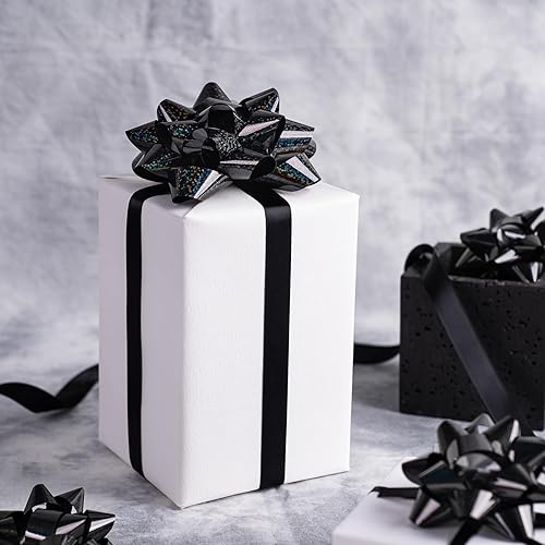 Vista 11 de WRAPAHOLIC Surtido de lazos de regalo azules (24 lazos) para cumpleaños, bodas, Navidad, baby shower, despedidas de soltera