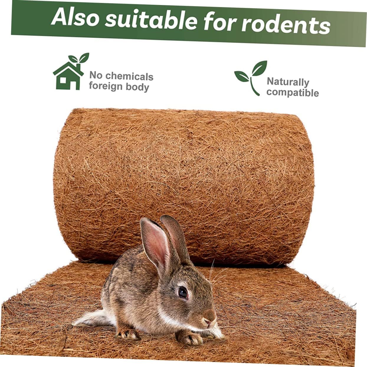 COLLBATH Non-Slip Natural Coconut PET Mat Reptile Carpet for Protection Coconut Fiber Cushion for Tortoises Snakes and Other Pets