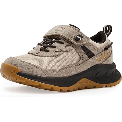KEEN Kids Hightrail Waterproof Hiking Shoes (Toddler/Little Kid) brindle/oak buff