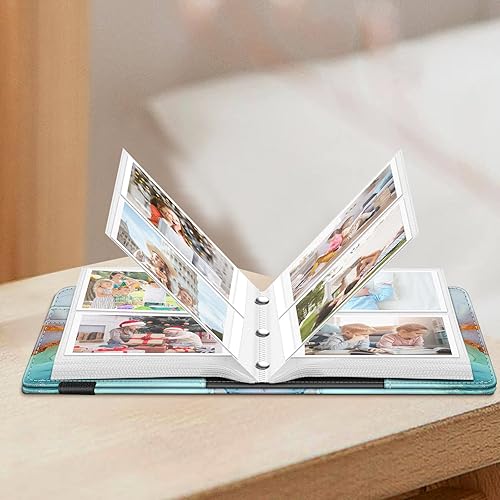 Miniatura 5 de Fintie Mini álbum de fotos para película de 3 pulgadas, álbum de 104 bolsillos para cámara instantánea Fujifilm Instax Mini 111240EVO e impresora