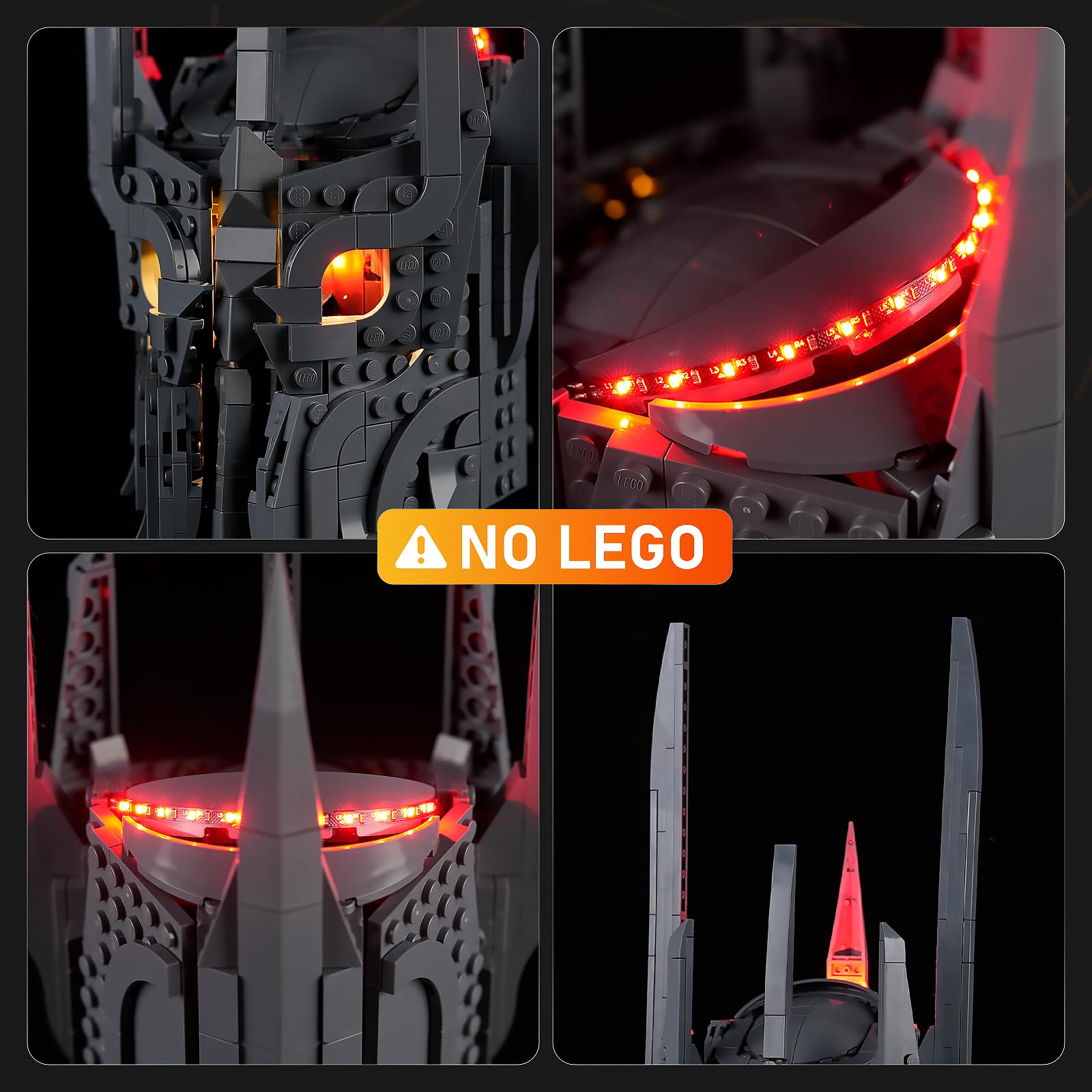 LIGHTAILING Set di Luci per Lego-11373 Elmo di Sauron - Kit d'Éclairage LED Compatible avec les Modèles de Blocs de Construction Lego - Modèle Non Inclus