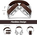 OneOdio A70 Écouteurs Bluetooth sur oreille Fusion avec 72H Temps de jeu, Studio DJ Casques avec porte de partage, casques d'enregistrement filaires et sans fil avec son stéréo pour guitare pour piano électrique AMP