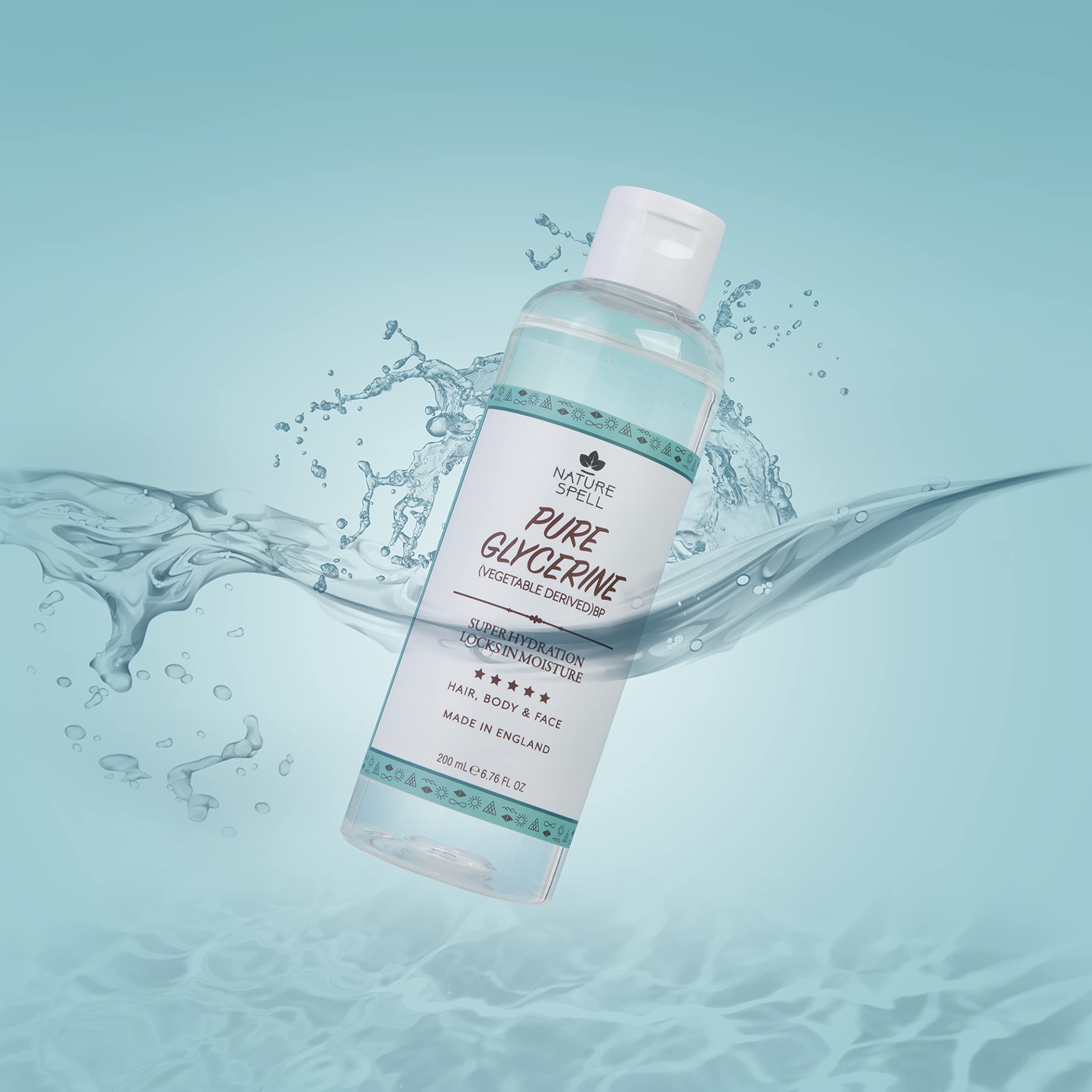 Nature Spell 100% Pure Vegetable Glycerine for Face and Body Moisturises & Refreshes, for All Skin Types Vegan, 200ml - Image 4