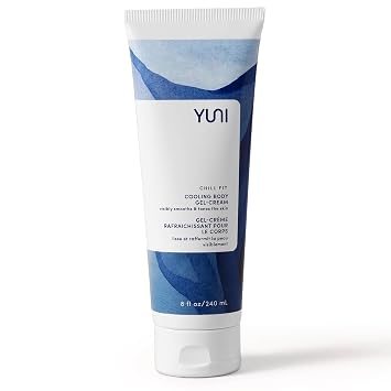 YUNI Beauty Body Gel-Cream Hydrating Skincare Cooling Gel Tones & Firms Soothing Cream Post-Workout Body Cream & Moisturizer Vegan 8 fl oz