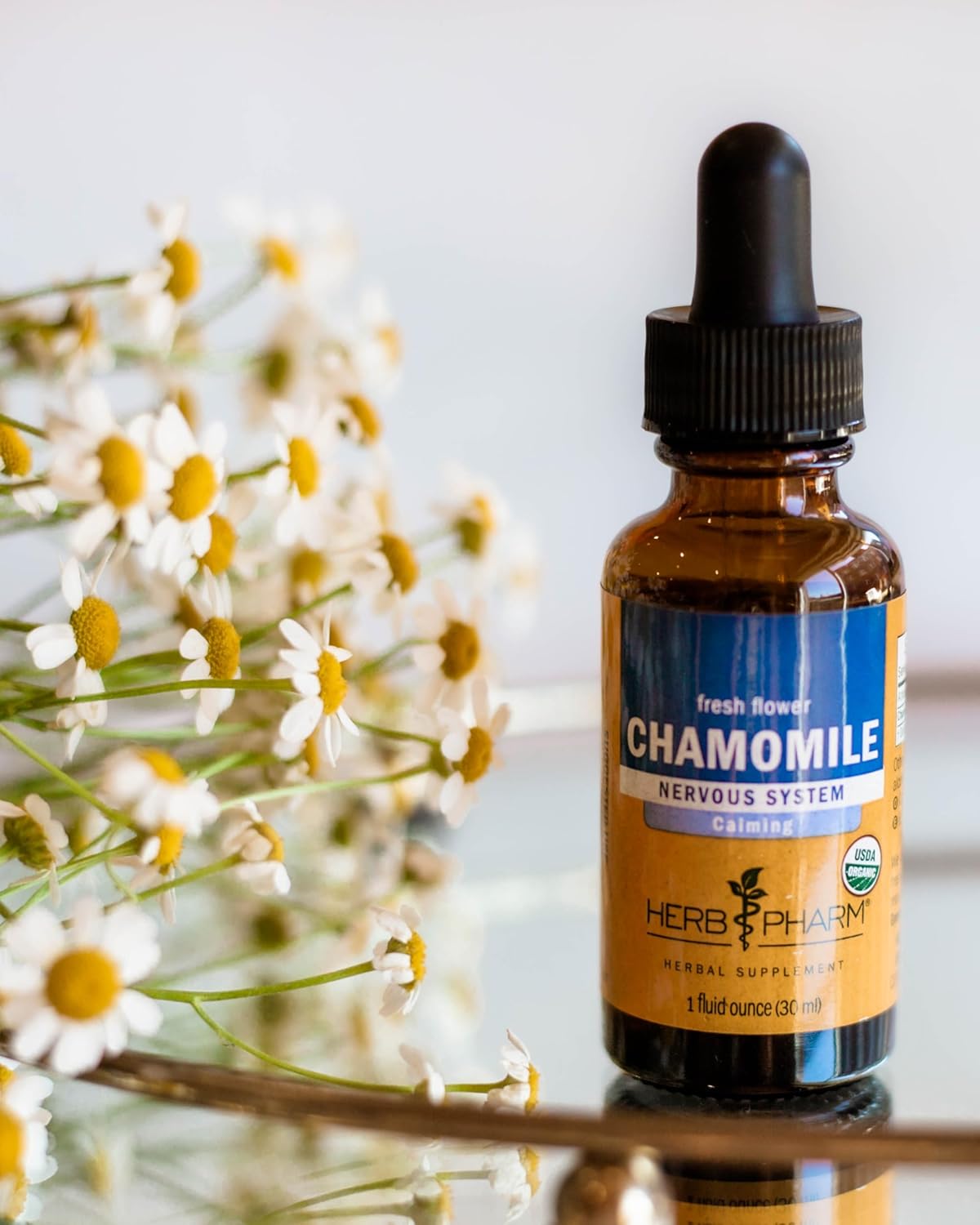 Herb Pharm Certified Organic Chamomile Liquid Extract for Calming Nervous System Support - 1 Ounce (DCHAM01) - Image 3