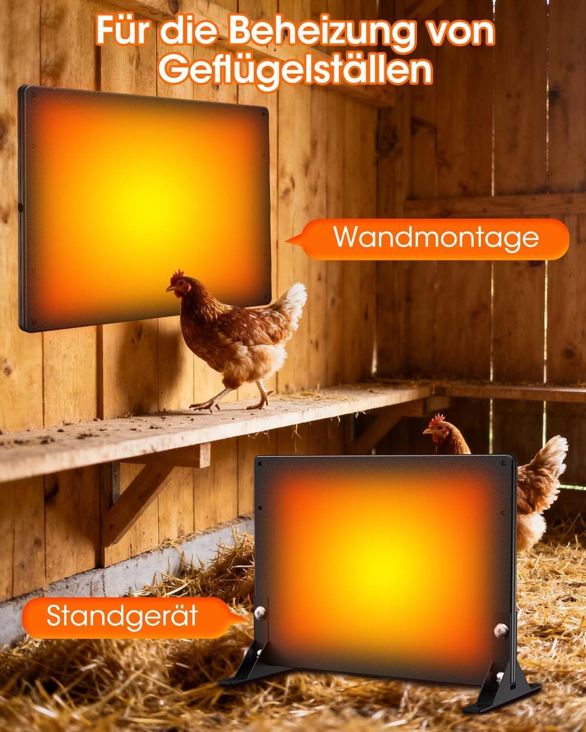 110W Wärmeplatte Küken mit 0-24h-Speichertimer,40cm x 30cm,5℃-80℃ Winter Hühnerstall Heizung Flat Panel Chick Heater, geeignet inkubator kükenstall für Haustiere, Küken, Kätzchen，Farm Frostschutz