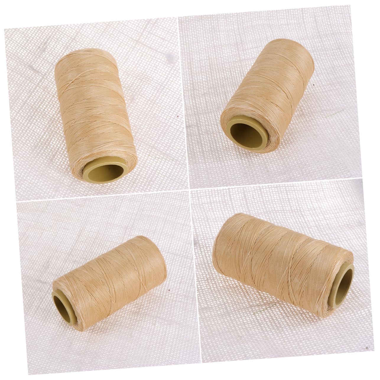 Tofficu 3pezzi Filo Da Cucito Cera Per Pelle No Cordoncino Piatto Giallo Per Progetti Riparazioni e Creazioni Cuoio Versatile Per Borse e Artigianato Pelle