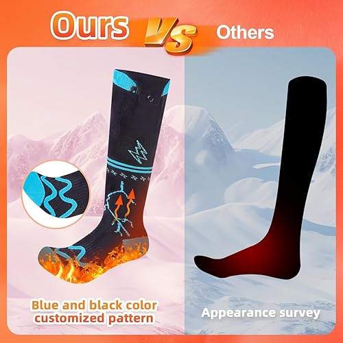 Miniatura 6 de Calcetines calefactables para hombres y mujeres, 5000 mAh, control de aplicación, calcetines calefactables con batería recargable, lavables,