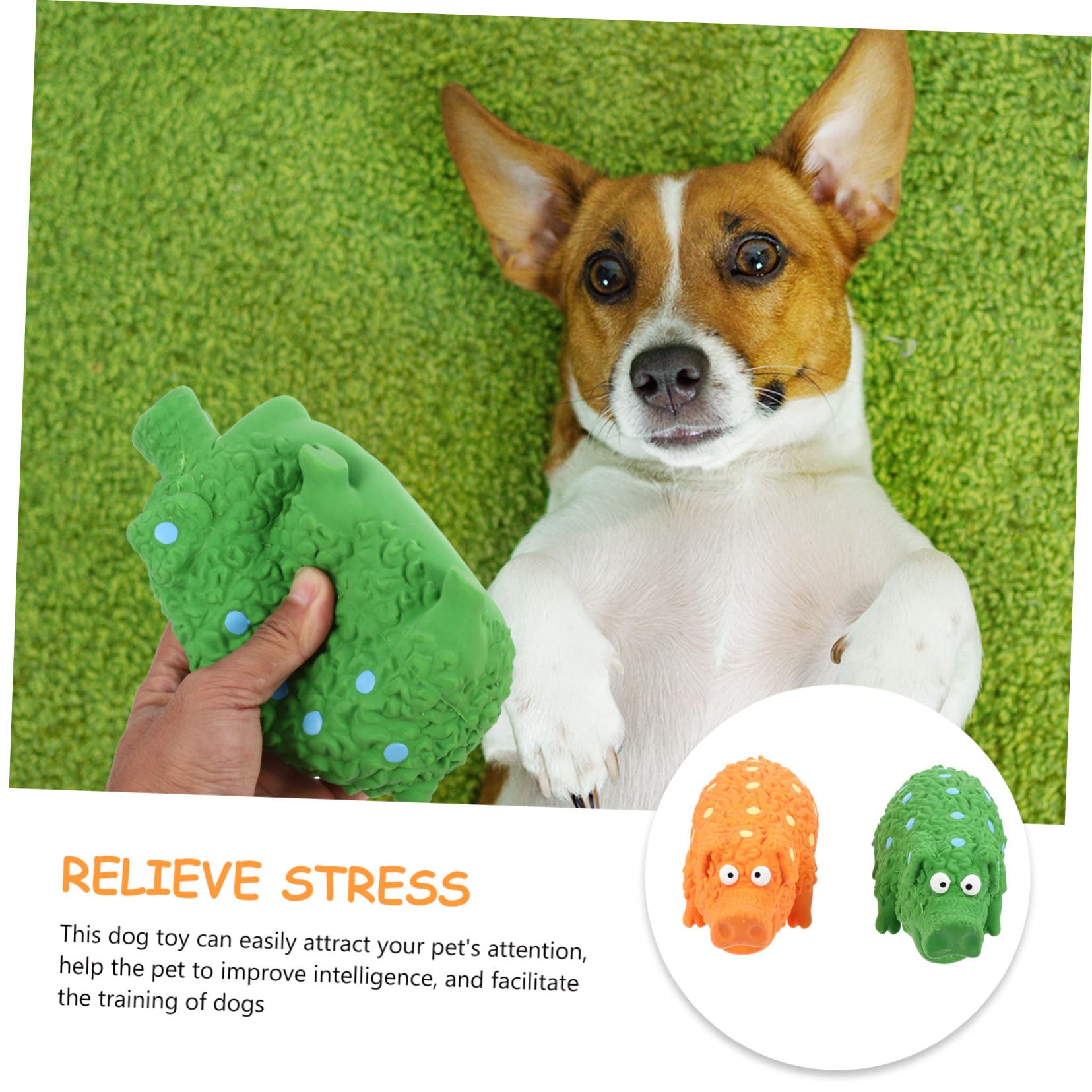 FRCOLOR 4piezas Juguete Chirriante para Perros Set Juguetes De Látex para Masticar para Cachorros y Perros Pequeños Ayuda Limpiar y La Inteligencia
