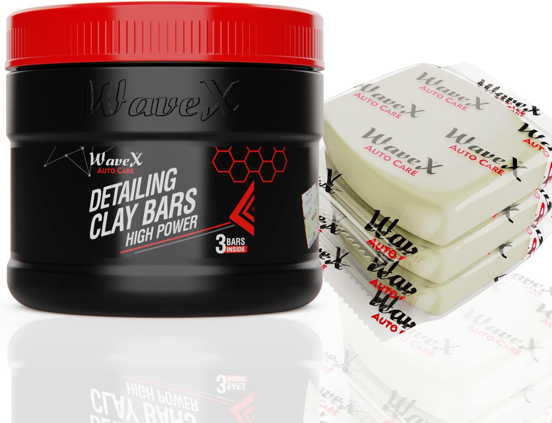 Wavex Car Cleaning Kit | Clay Bar (100g x 3) | Premium Car Detailing Clay Fallout Removes Environmental Deposits | No Scratches No Swirls Guaranteed