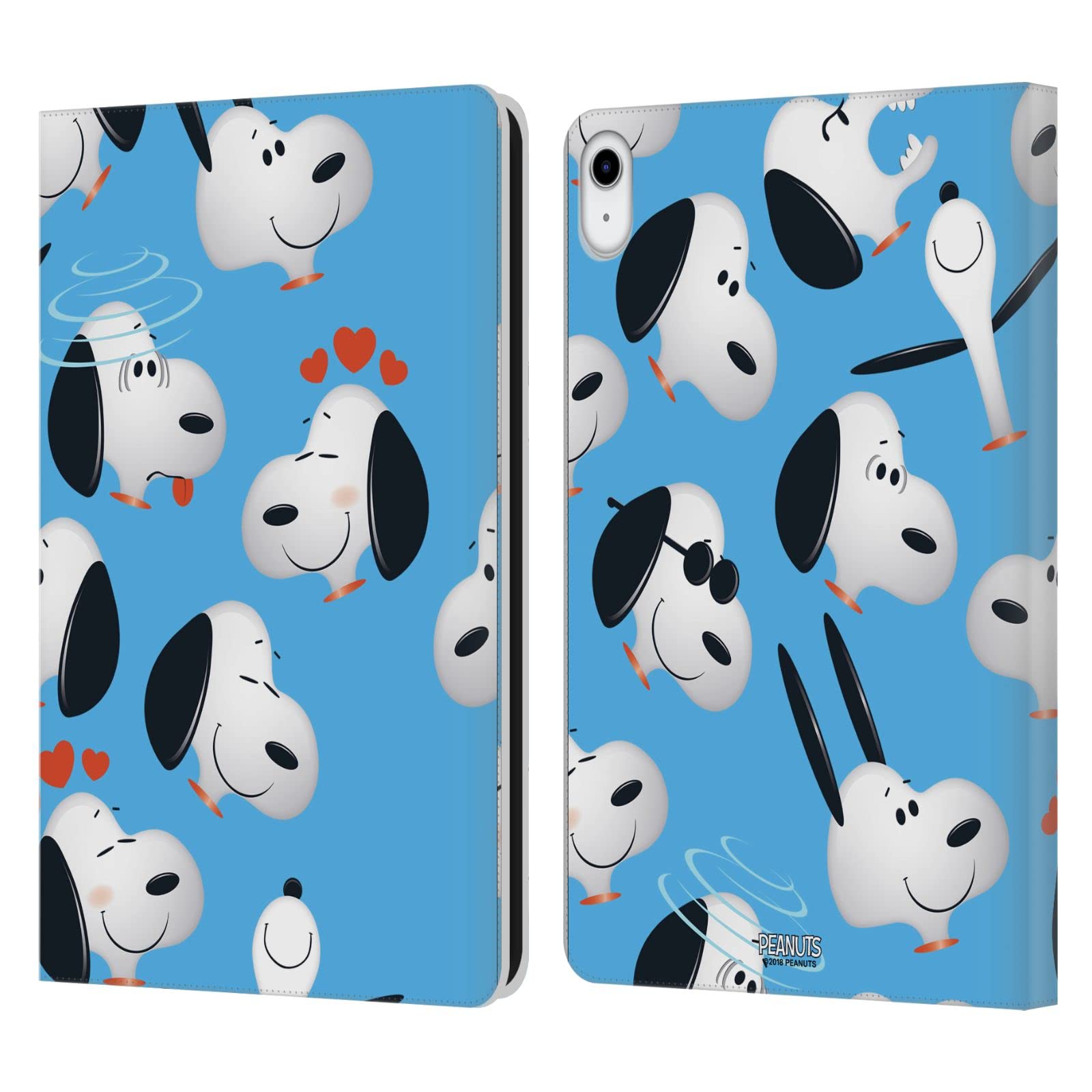 Head Case Designs Officially Licensed Peanuts Snoopy Character Patterns Leather Book Wallet Case Cover Compatible with Apple iPad 10.9 (2022)