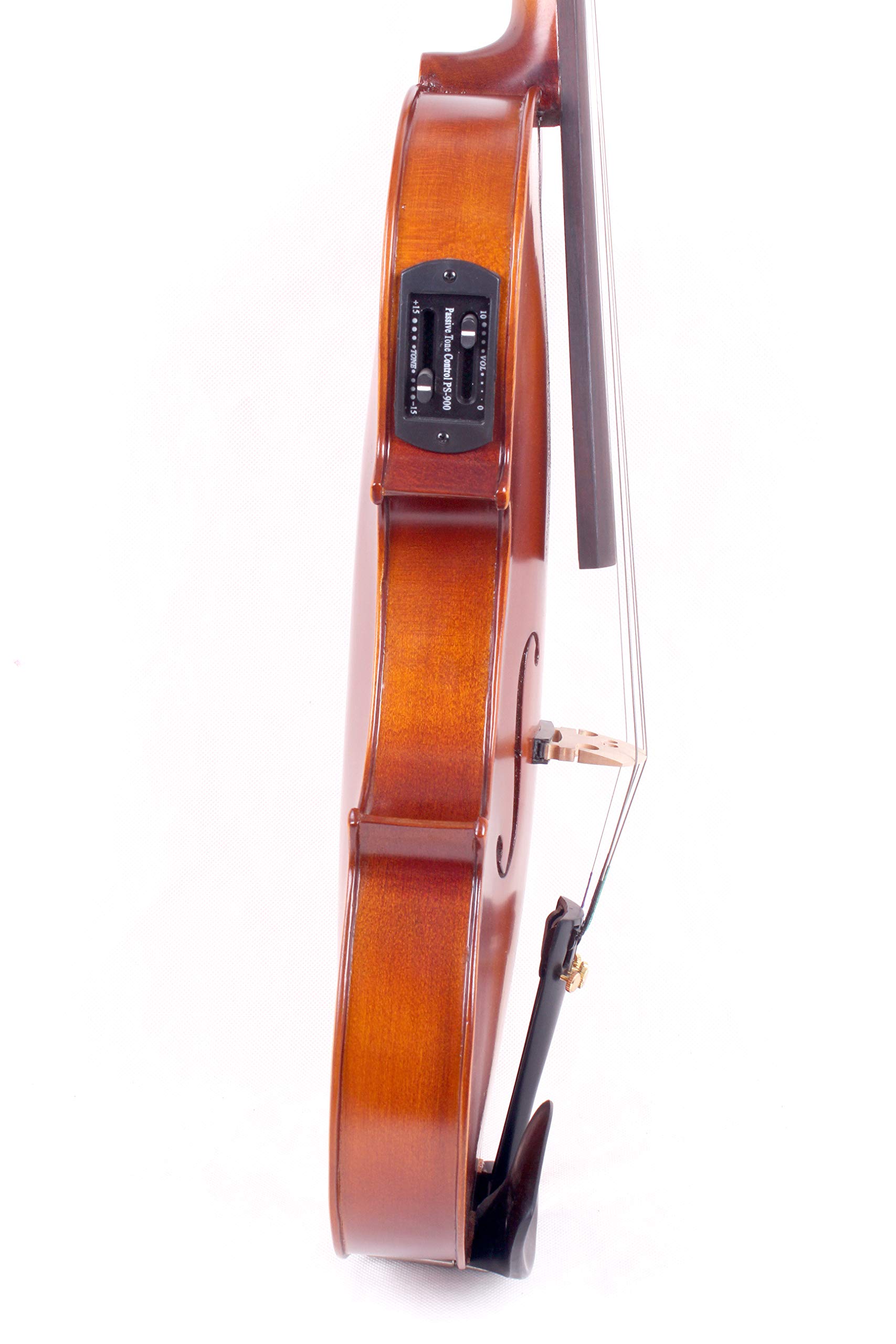 Yinfente 4/4 Acustico Elettrico Violino Acero Abete Legno Con violino Custodia Arco Violino Fatto a Mano Violino Elettrico Violino Big Jack con raccordi per violino in ebano