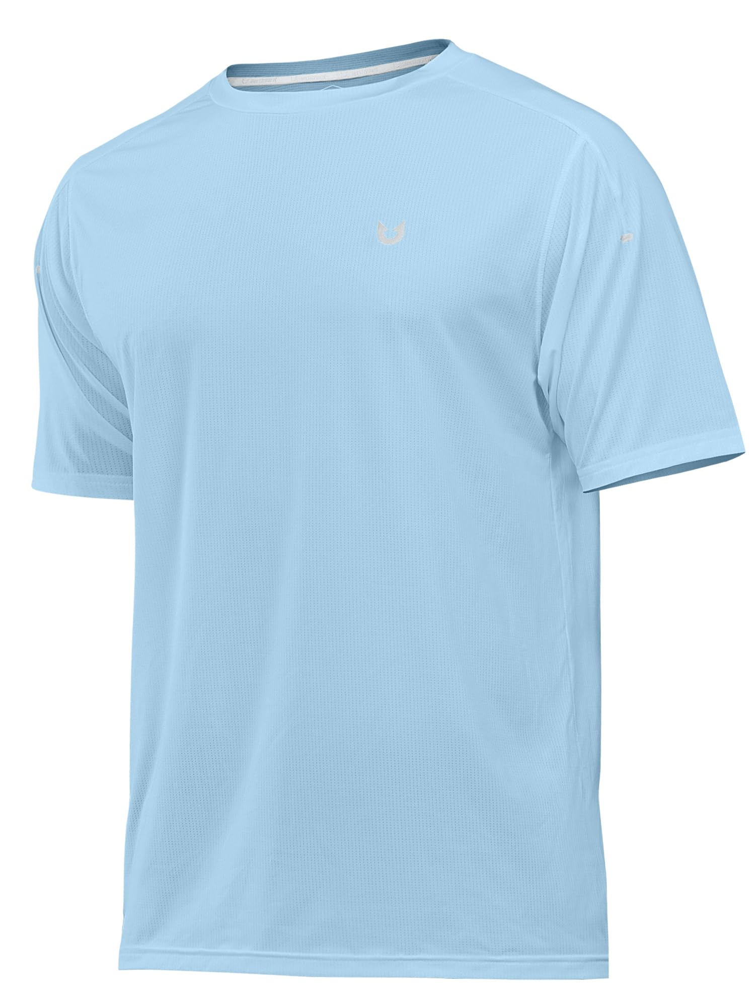 NORTHYARD Camisetas Deportivas para Hombre, de Secado rápido, para Entrenamiento, de Manga Corta, para Deportes, Gimnasio, Ropa Deportiva, Celeste, Large