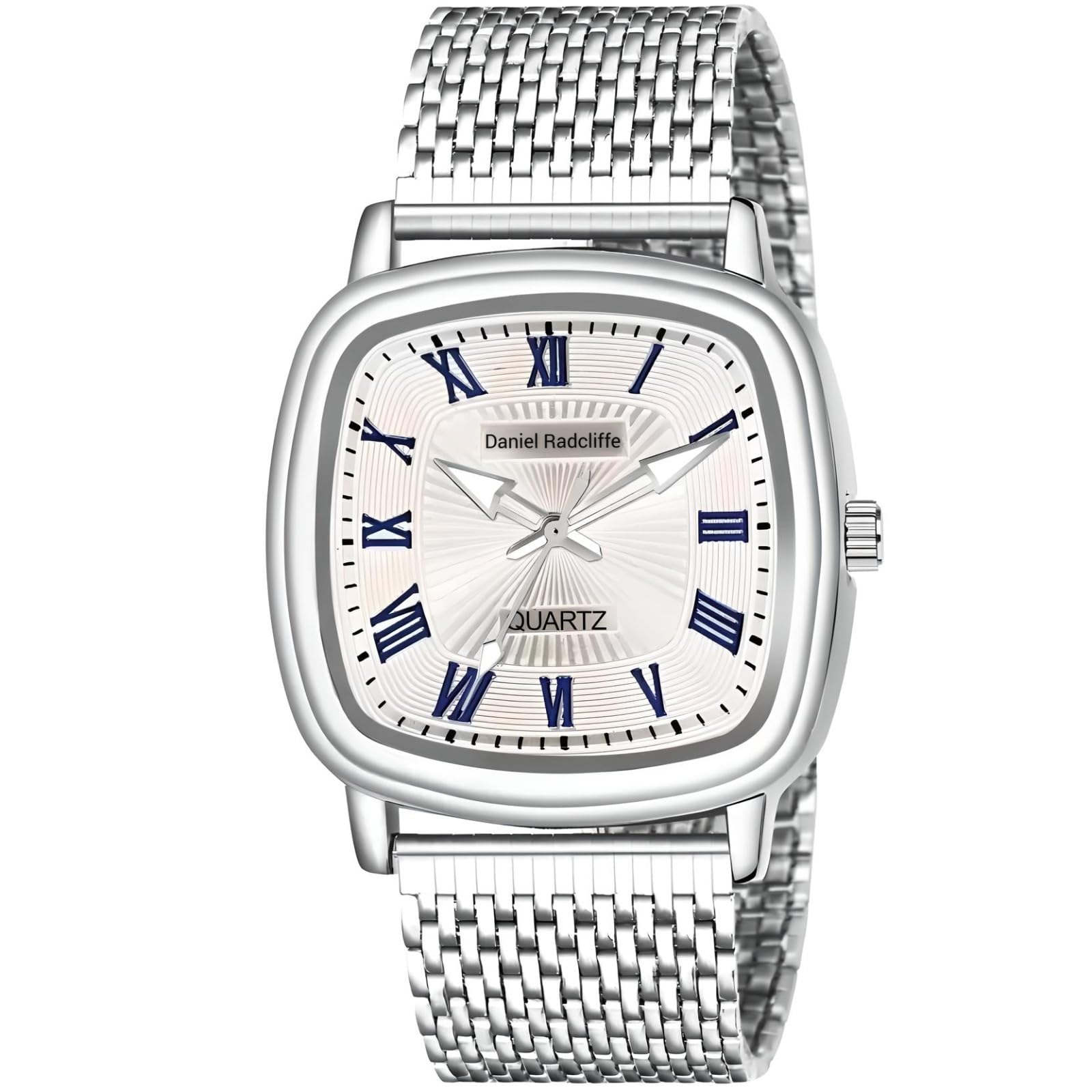 EVRGLOW Analogue Classic Silver Square Wrist Watches for Womens & Girls Silver Dial (Blue) (B0D22W6X96) Amazon Price History, Amazon Price Tracker