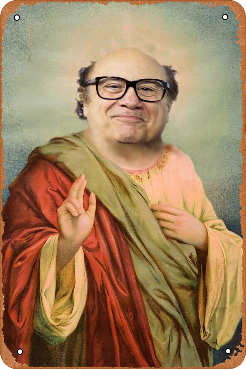 HTINSIGNHTINSIGN Danny DeVito Master Funny Poster Retro Metal Sign for Cafe Bar Pub Office Home Wall Decor Gift Vintage Tin Sign 12 X 8 inch
