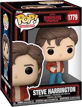 POP Funko TV: Stranger Things - Steve Harrington (Season 5) Vinyl Figure Bundled Box Protector Case, Multicolor, 3.75 Inches