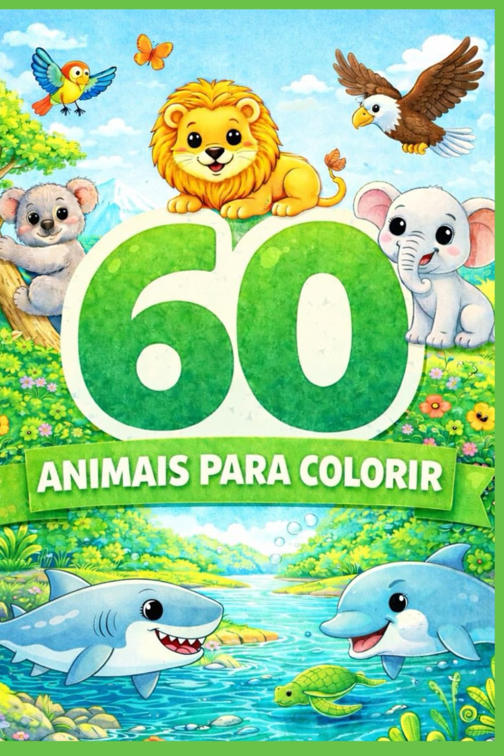 60 animais para colorir