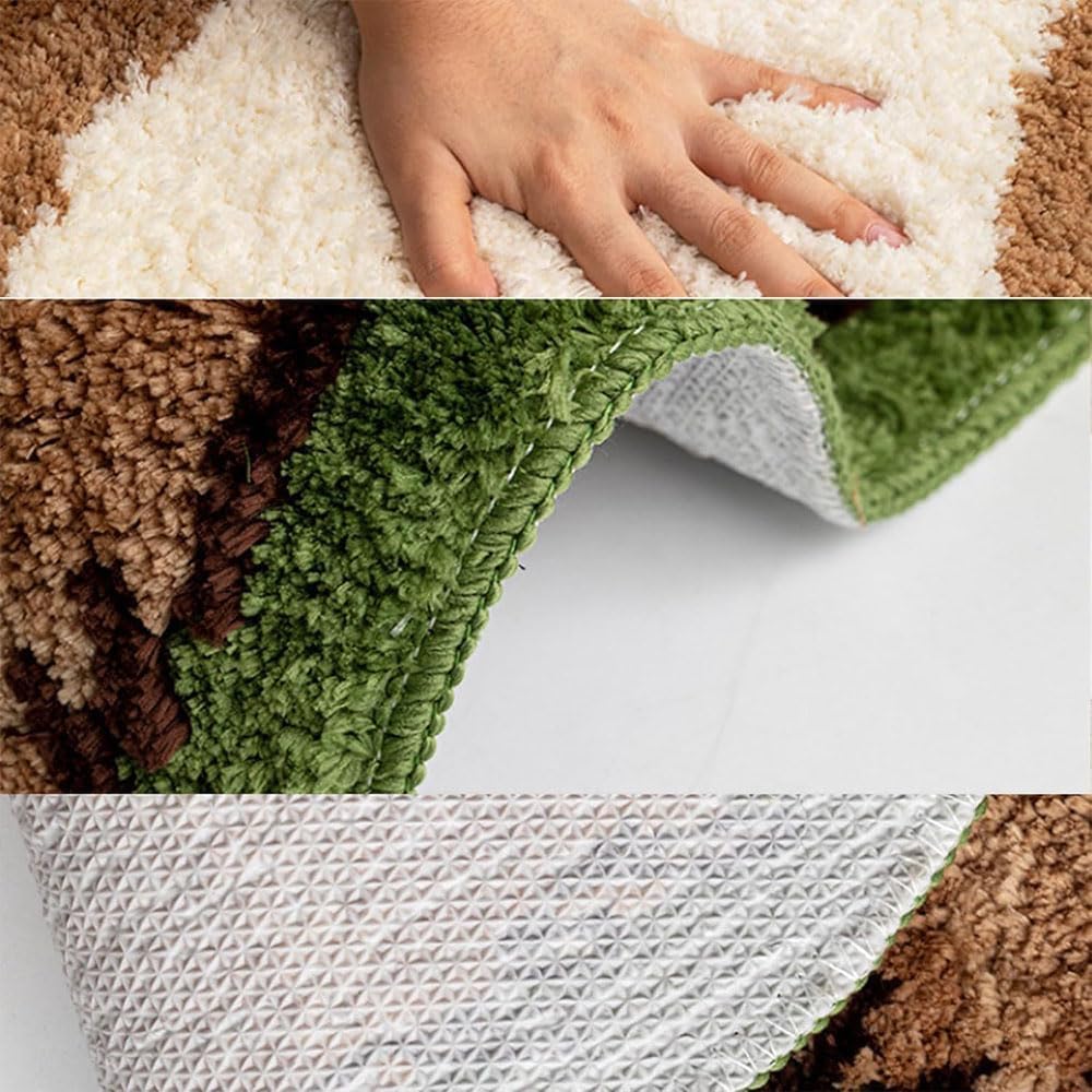 Tappeto trapuntato a forma di gatto, lavabile, carino e divertente, assorbente, decorativo, per bagno, ingresso, comodino (grigio scuro, 50 x 160 cm)