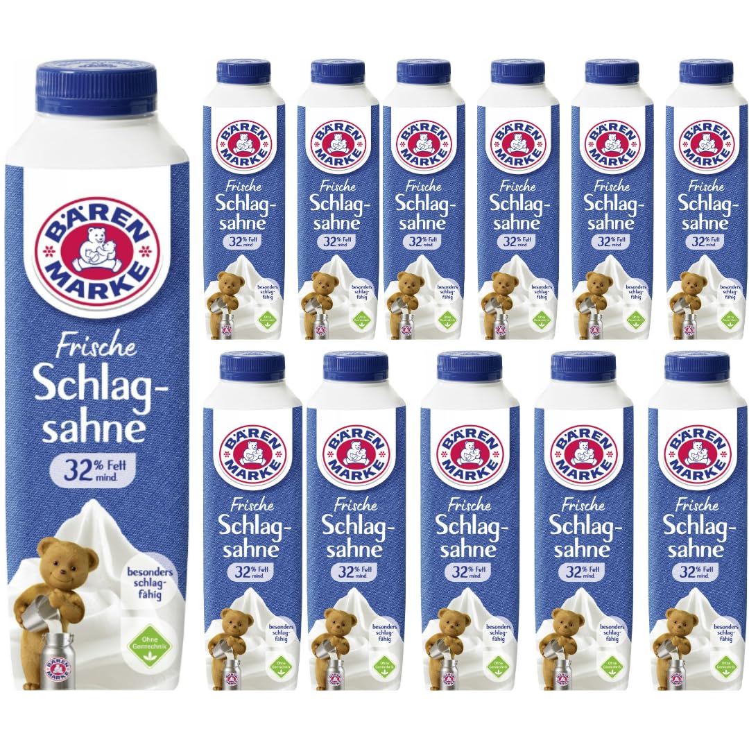 Bärenmarke Frische Schlagsahne 32% Fett 500 milliliter x 12 STÜCK [Frischegarantie] mit Pufai Grocery