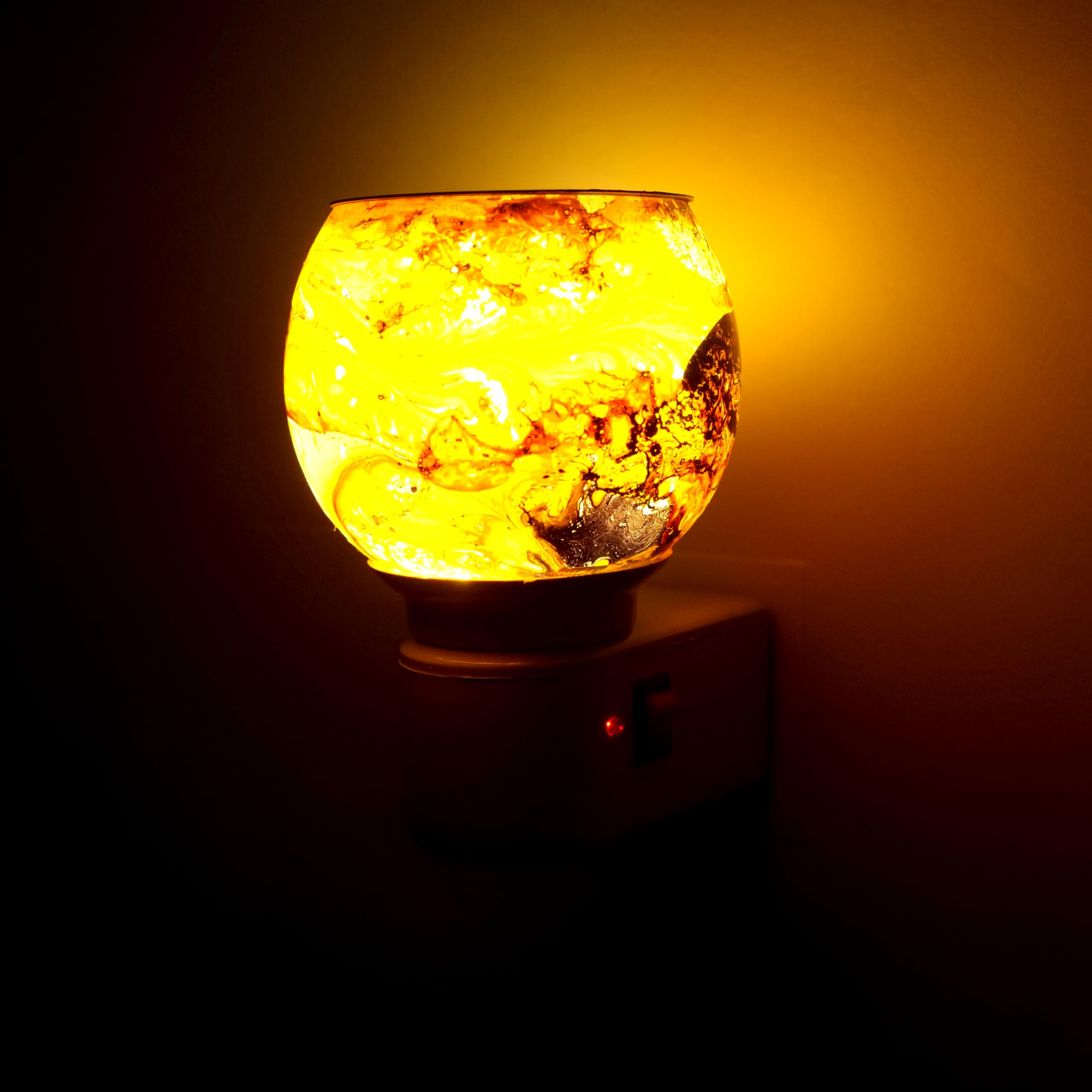 AMBIKA Traders (123) Ceramic Aroma Camphor Diffuser Burner/Kapoor dani Electrical Camphor | Kapoor Dani Night Lamp Essential Oil Camphor Burner for Fragrance with Switch On/Off Button for Heating.