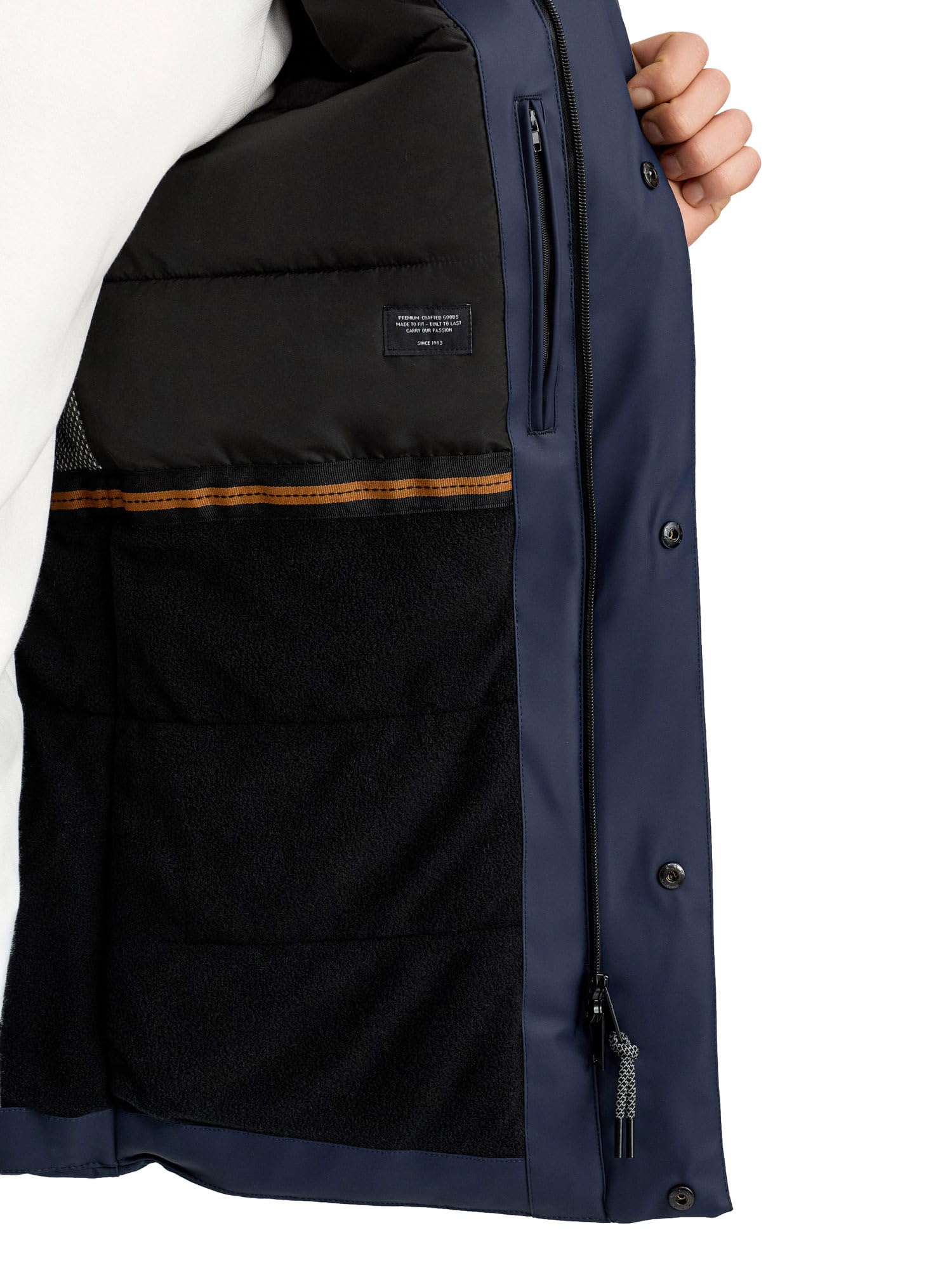 Indicode Herren INTeyler Regenjacke mit Kapuze und Fleecefutter | Funktionsjacke Windbreaker Übergangsjacke für Männer