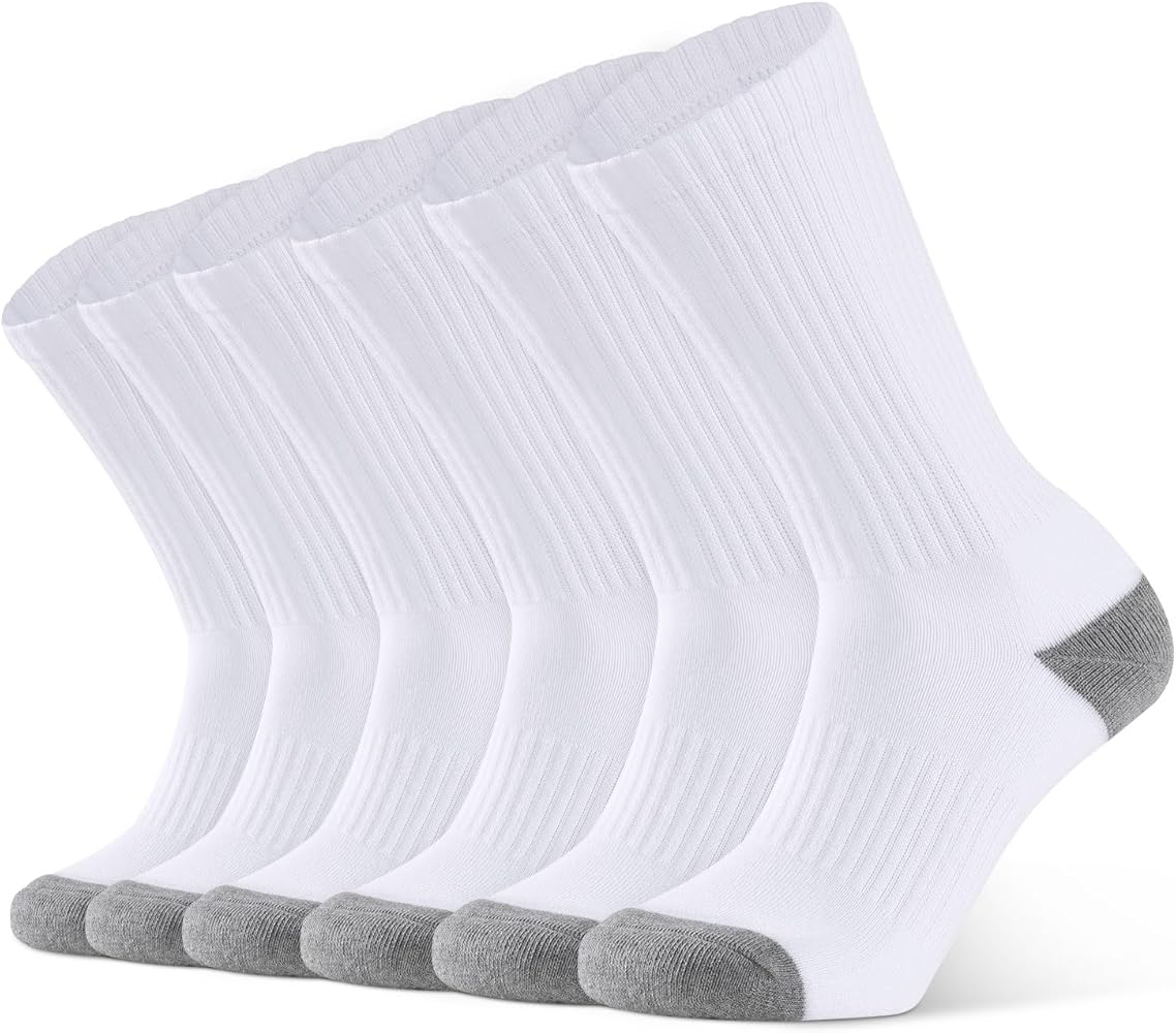 J.WMEET Calzini Sportivi Uomo Alla Caviglia – Confezione Da 6 Paia Multicolore, In Cotone Con Supporto Arco, Ventilazione A Rete, Per Running, Trekking, Palestra - 2