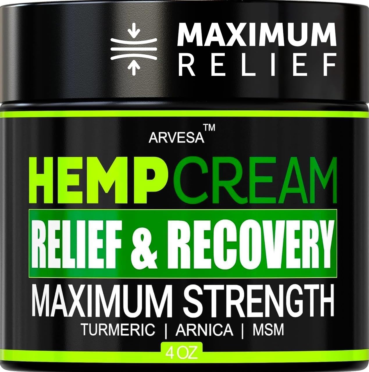 Natural Hemp Cream for Joints, Muscles, Back, Neck, Knees, Hips, Foot, Nerves, Shoulders - Maximum Strength Gel with MSM, Turmeric, Arnica, Aloe, Menthol - Natural Hemp Oil Extract Lotion - 4 fl oz