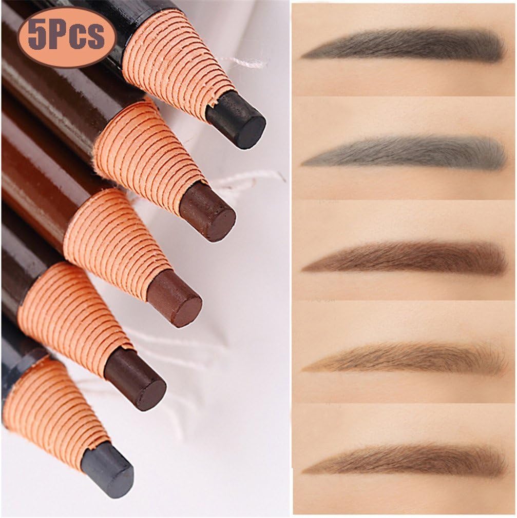 5 Color Waterproof Microblading Eyebrow Peel-Off Pencil Makeup Long-Lasting Eyebrow Pencil Cosmetics Tools