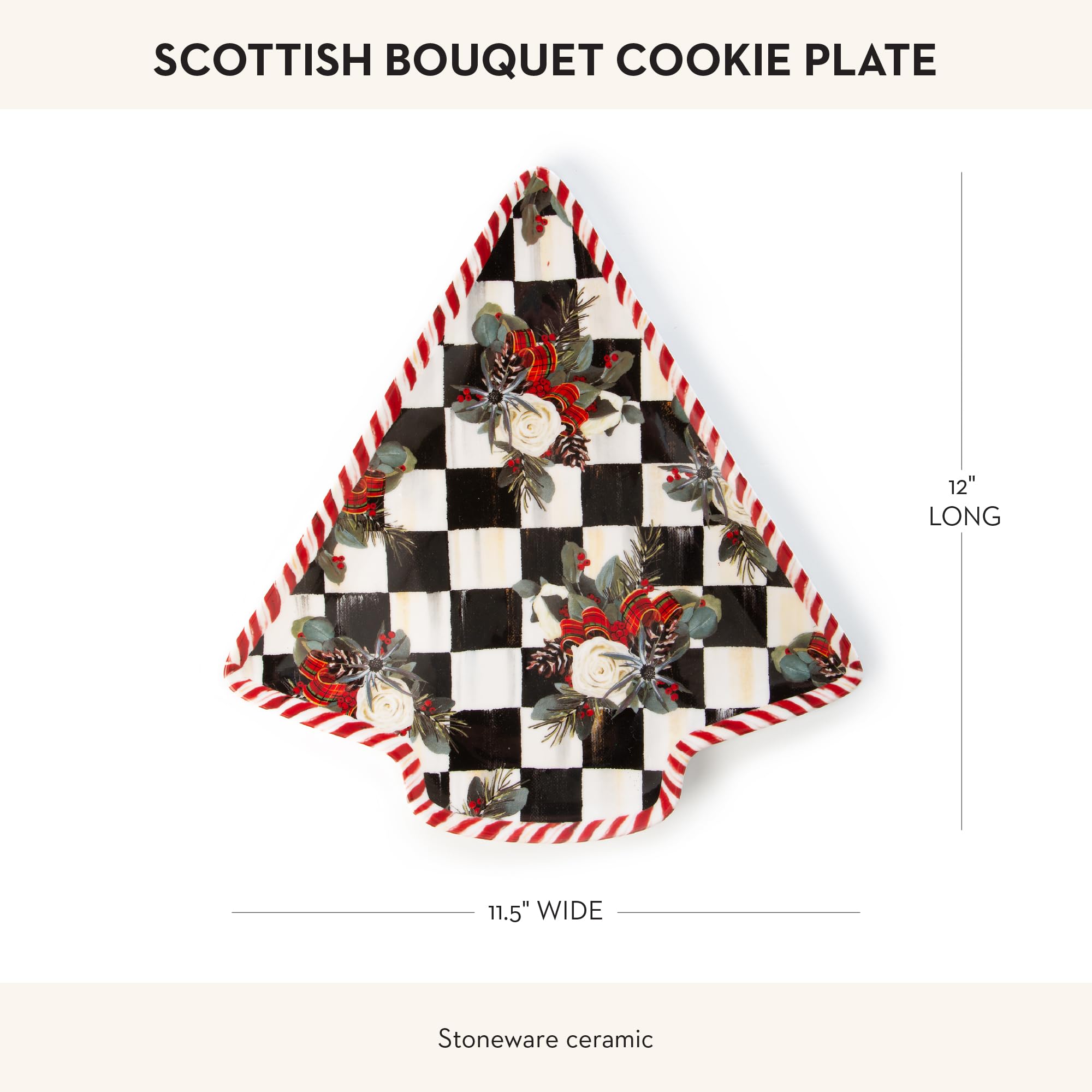 Amazon.com | MACKENZIE-CHILDS Cookie Plate, Christmas Candy and