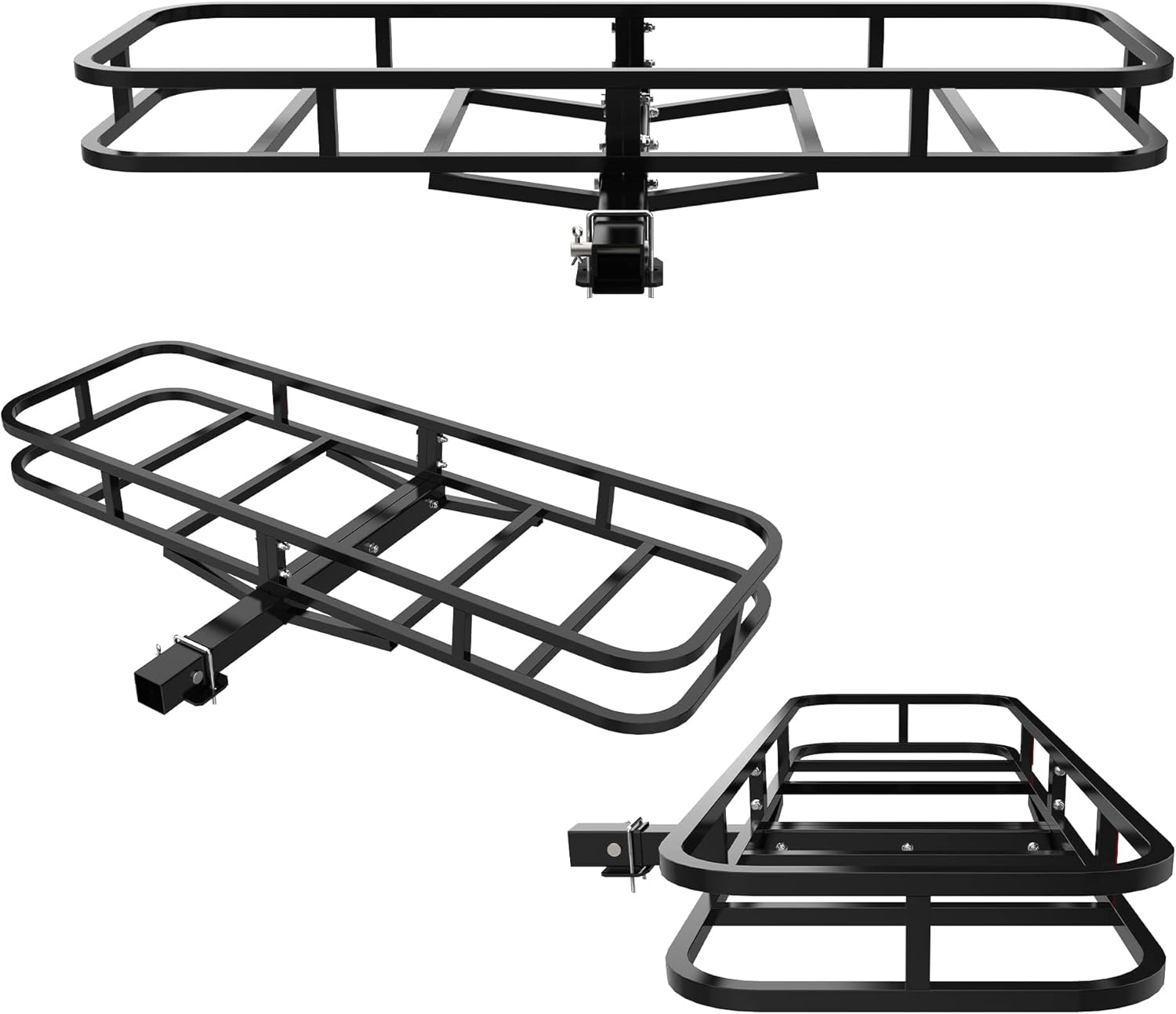 51"" x 17.6"" x 5"" Car Rear External Cargo Basket, Black